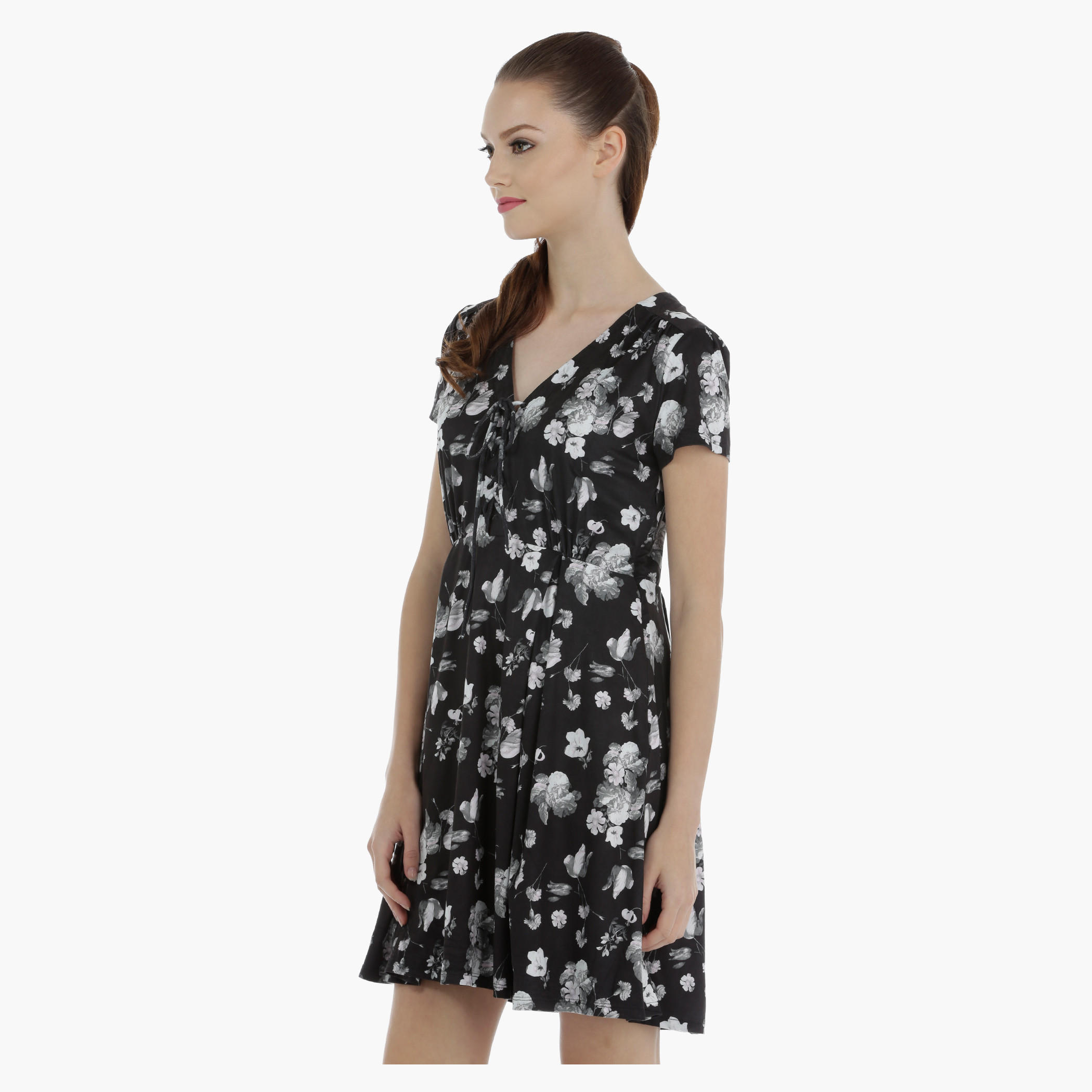 Printed Short Sleeves Dress-women-clothing-dresses-image-3