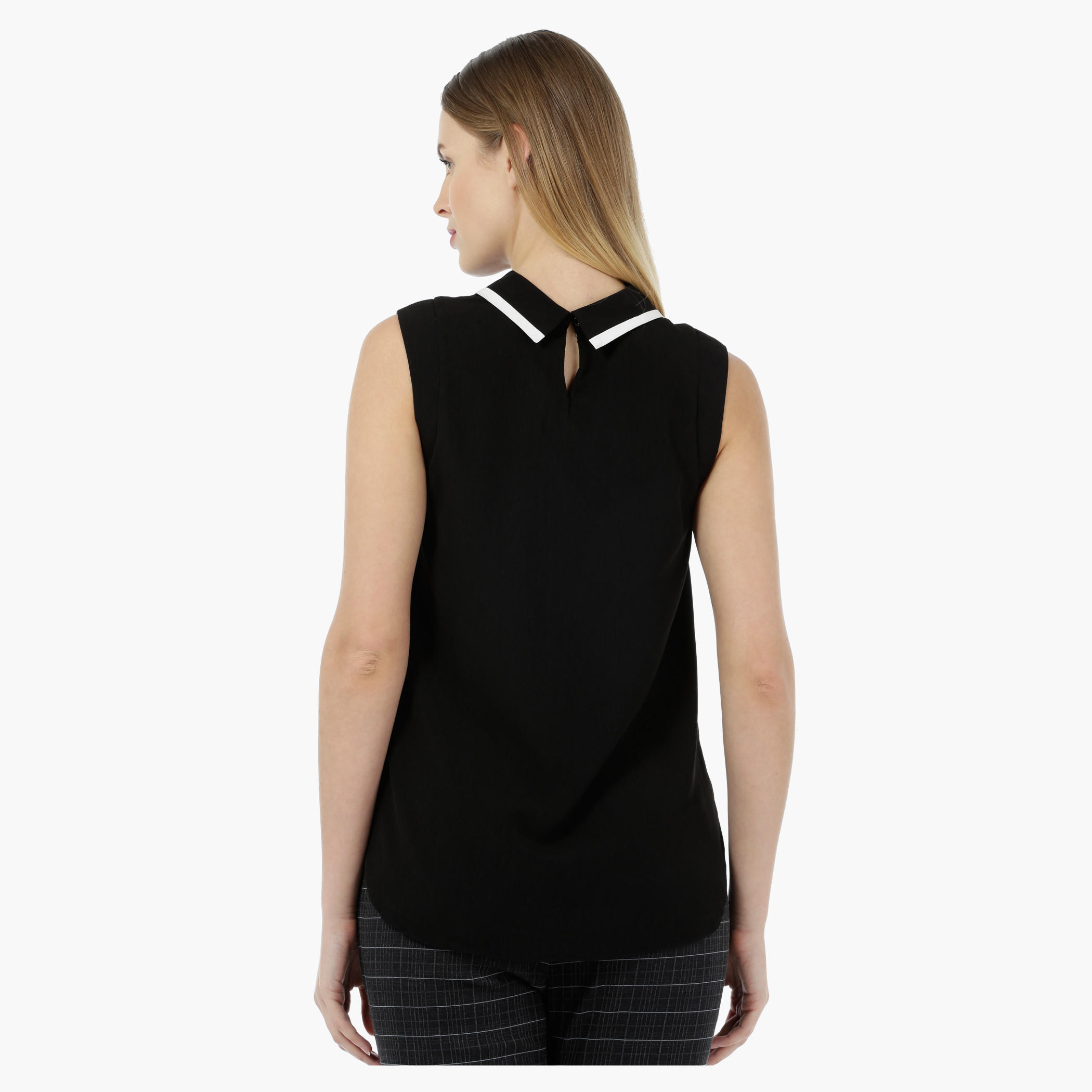Sleeveless Top with U-hem-women-clothing-shirtsandblouses-blouses-image-2