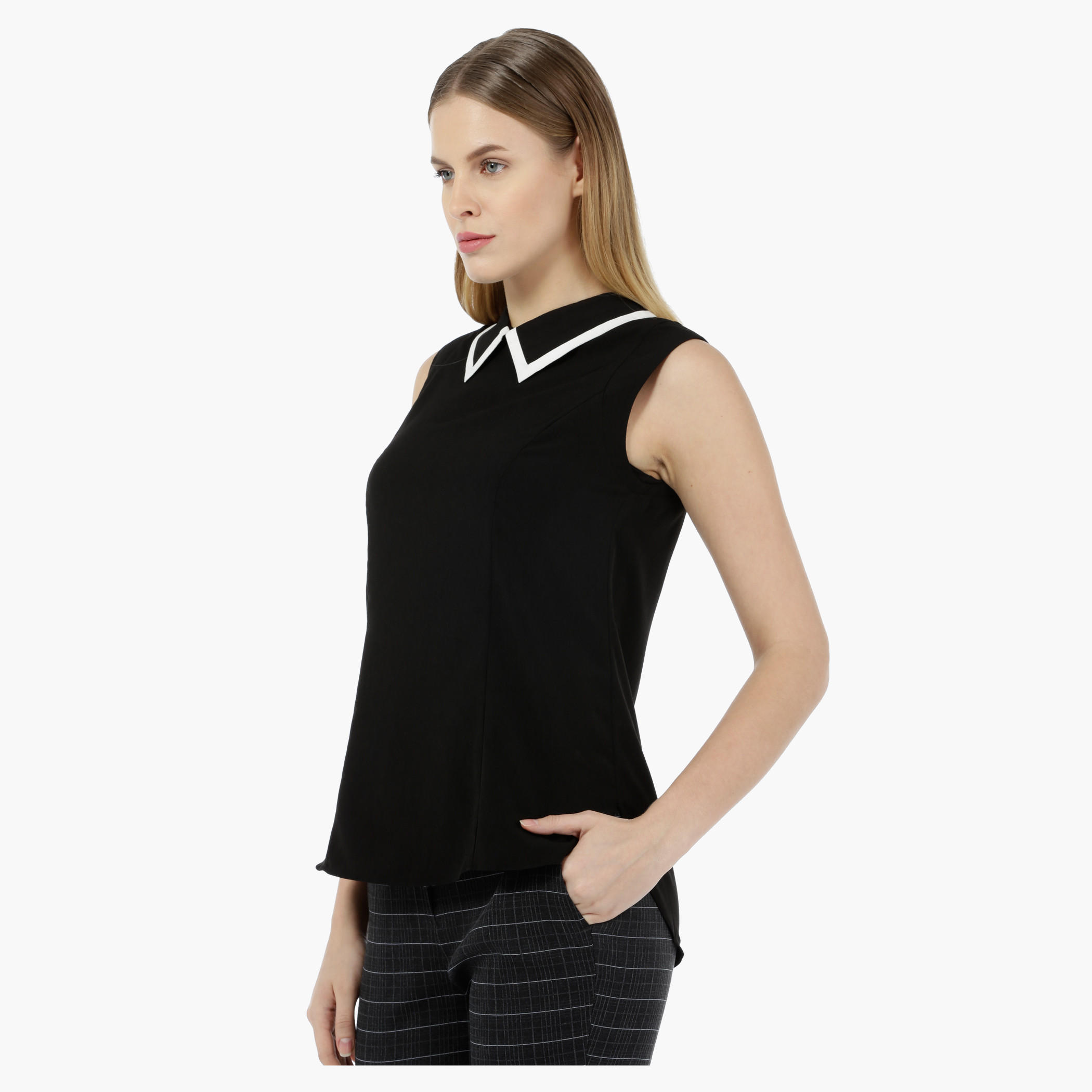 Sleeveless Top with U-hem-women-clothing-shirtsandblouses-blouses-image-3