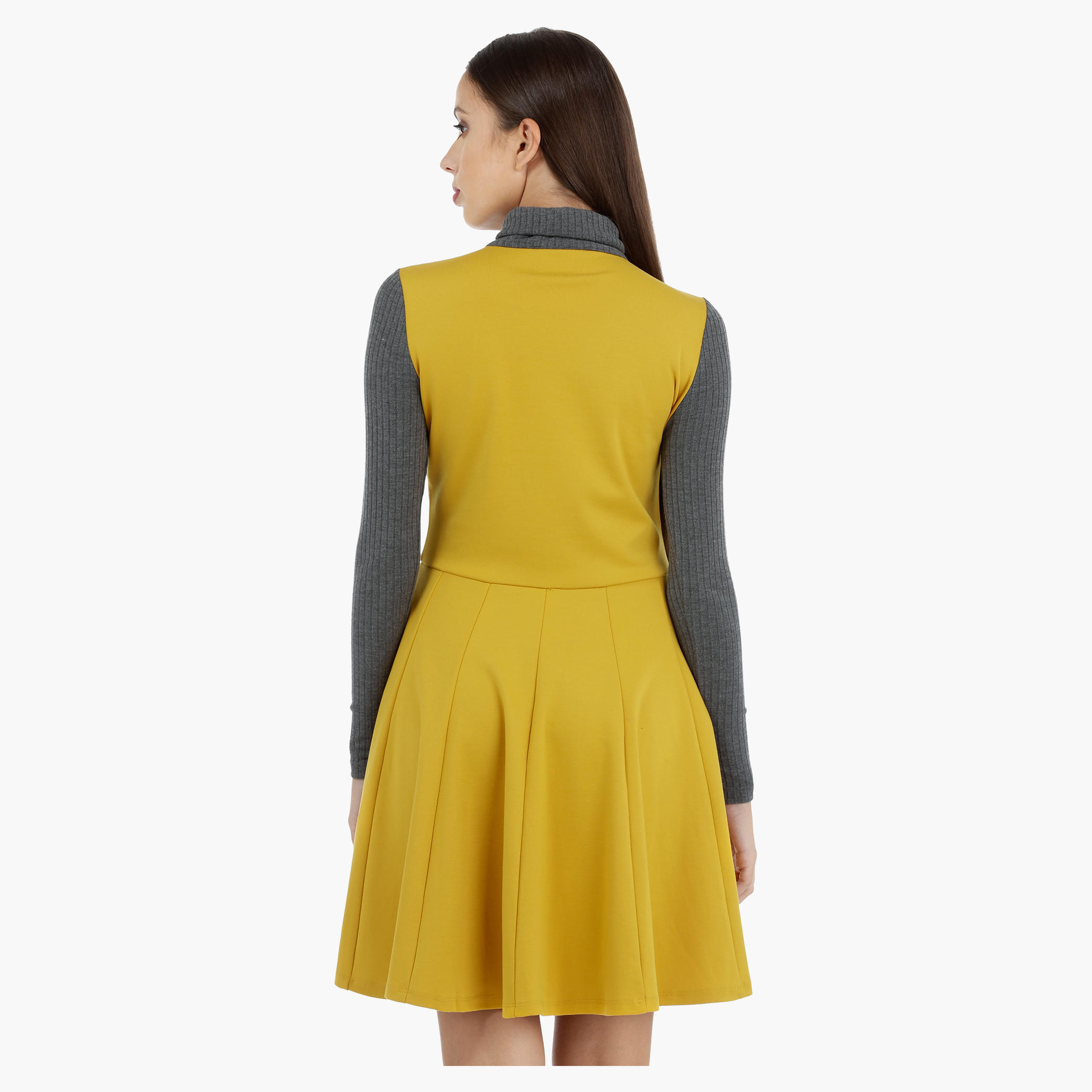 Long Sleeves Shift Dress with Turtleneck-women-clothing-dresses-image-4
