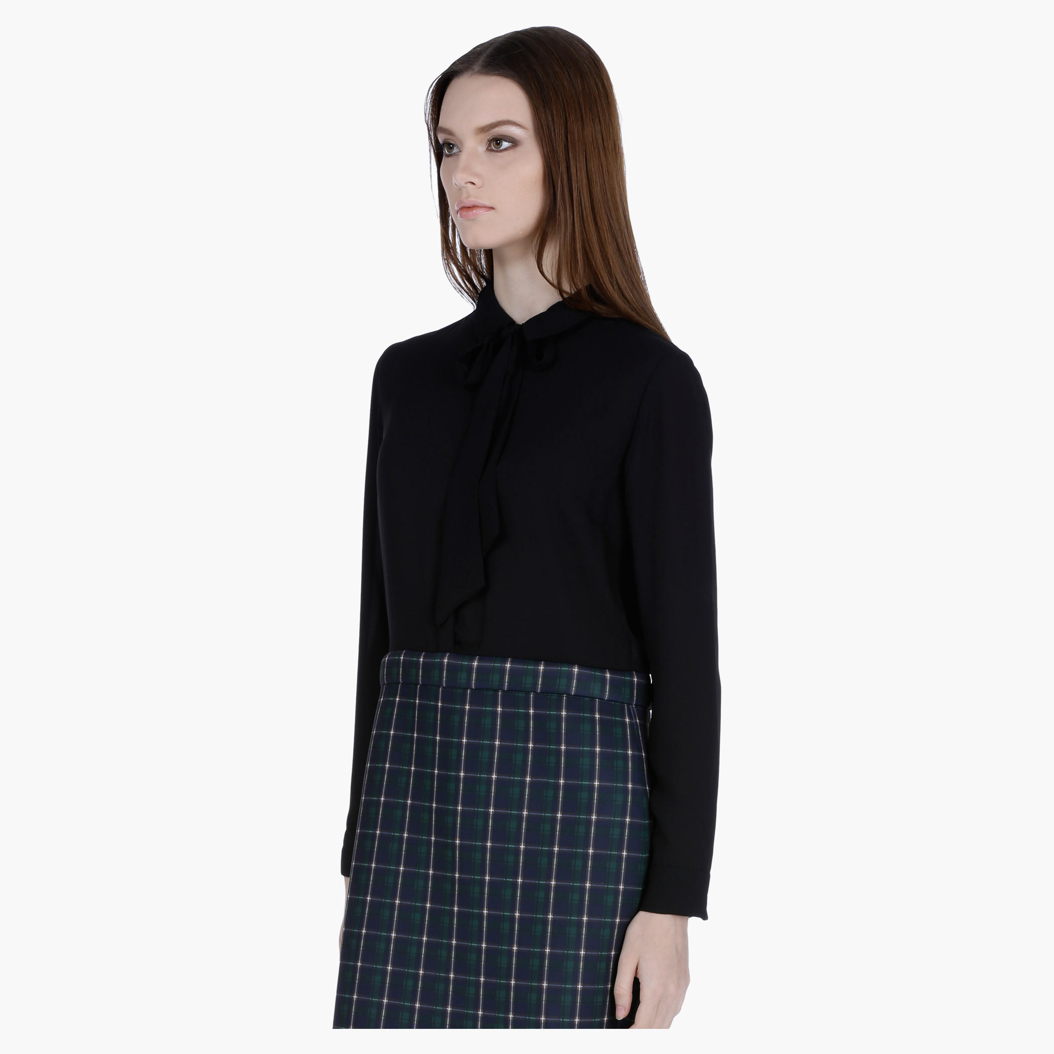 Chequered Long Sleeves Combo Dress-women-clothing-dresses-image-3