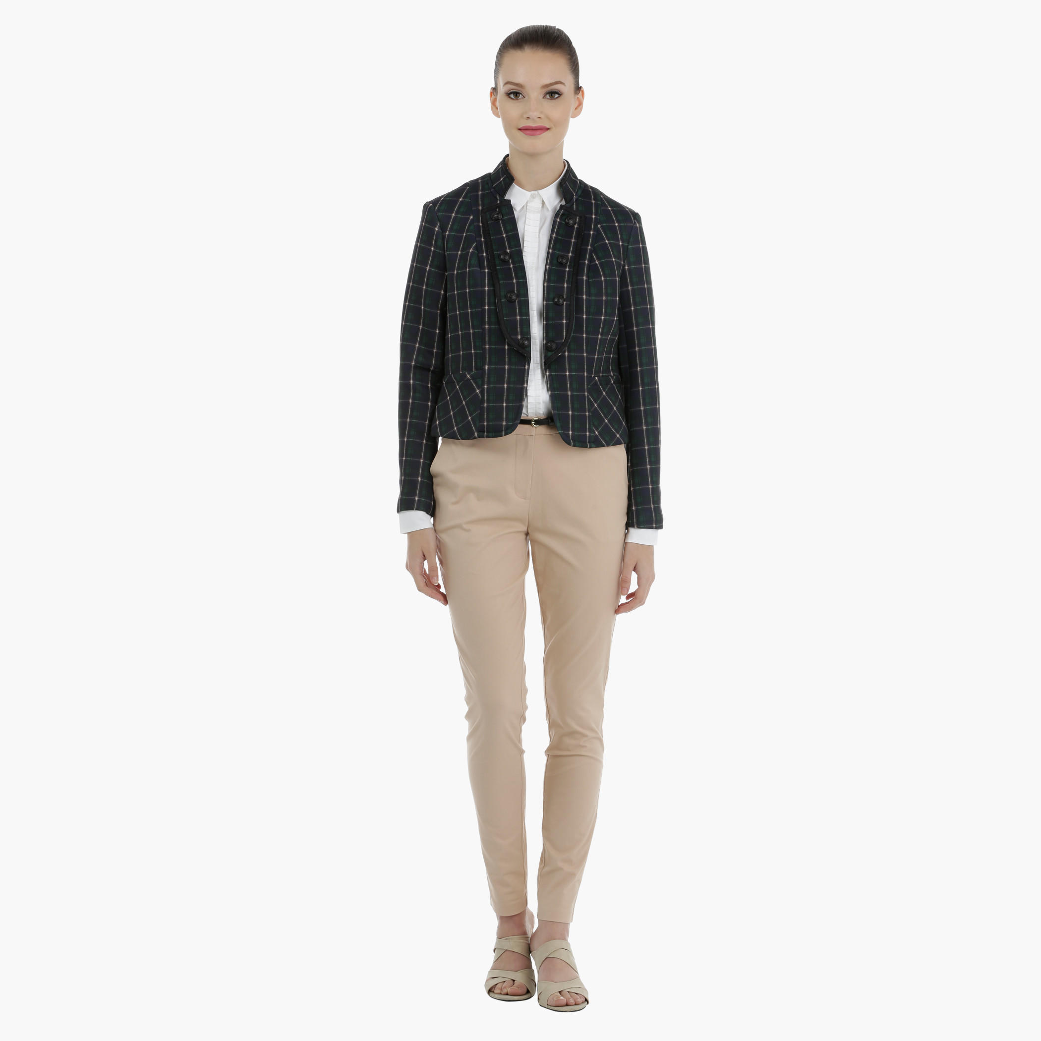 Printed Long Sleeves Jacket-women-clothing-coatsandjackets-blazers-image-1