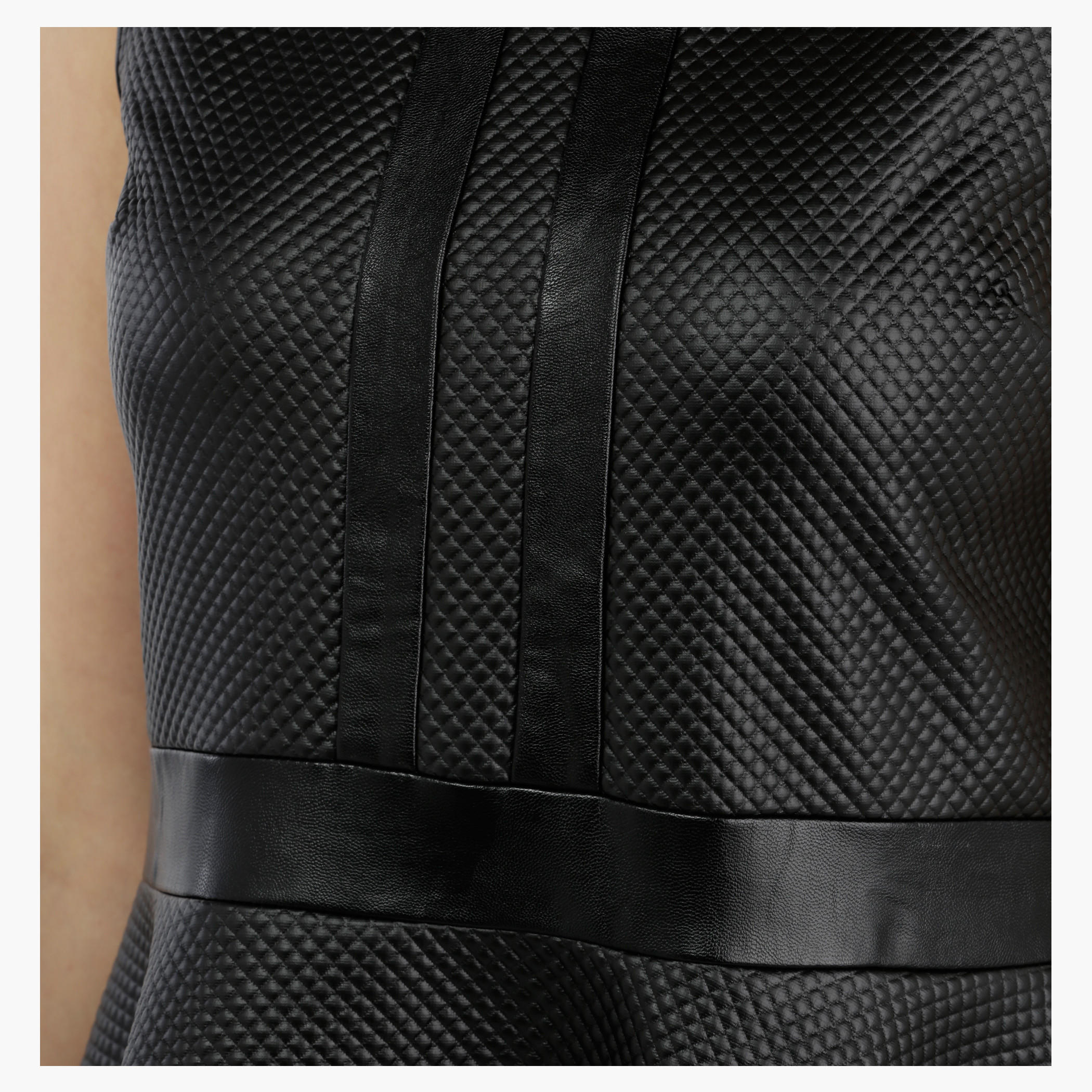 Quilted Sleeveless Flare Skirt Dress-women-clothing-dresses-image-4