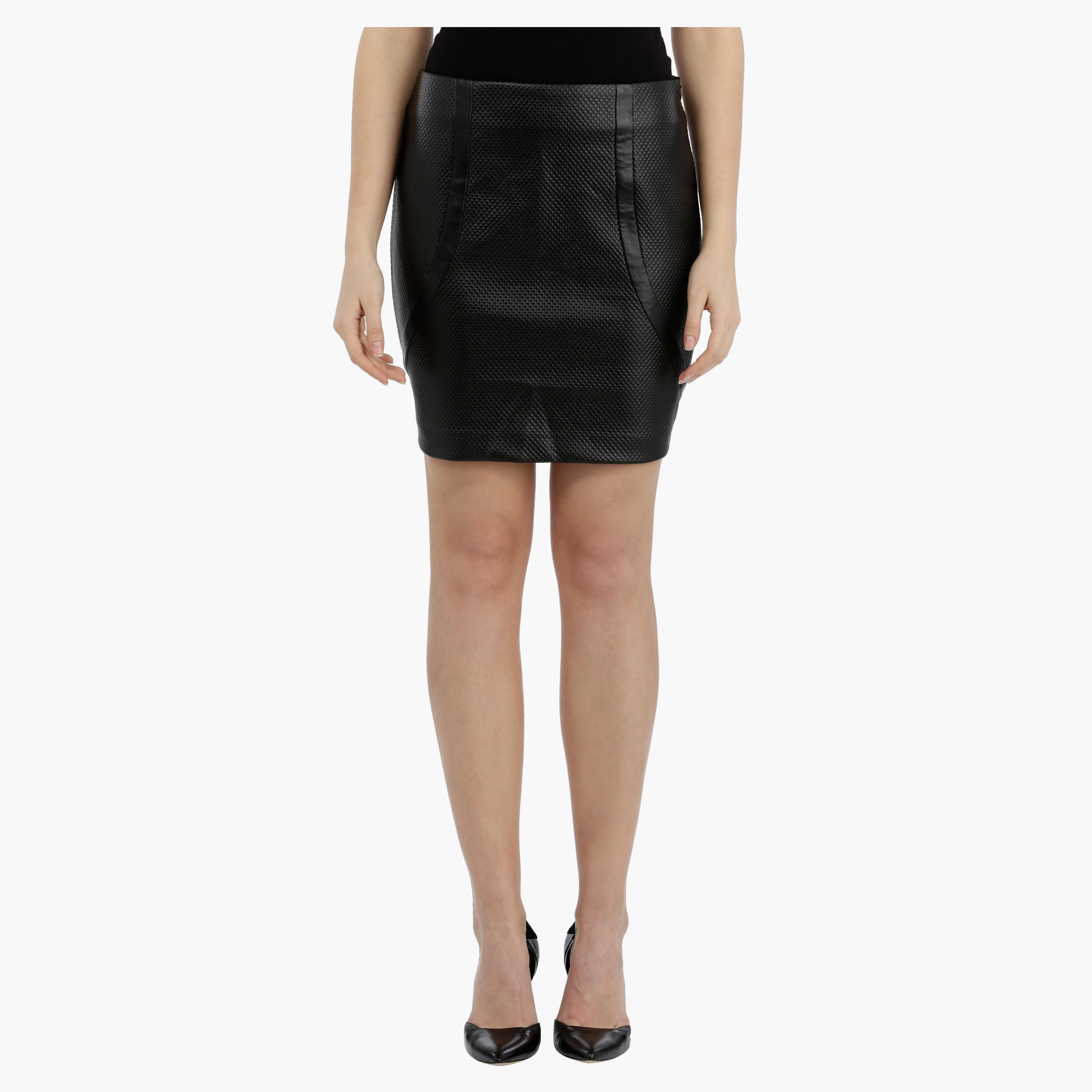 Quilted Mini Skirt-women-clothing-bottoms-skirts-image-1