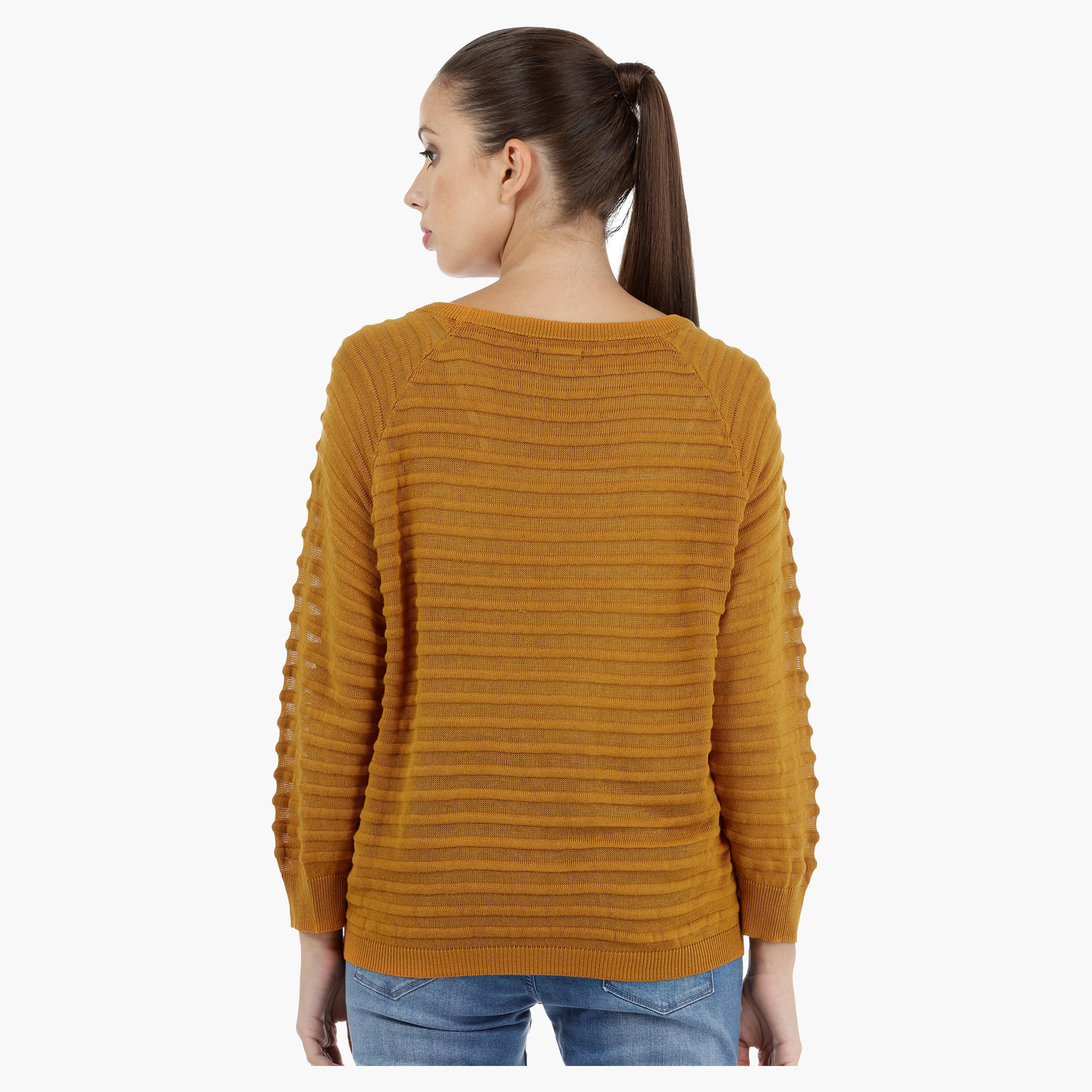 Ribbed Long Sleeves Sweater with Round Neckline-women-clothing-cardigansandjumpers-jumpers-image-7