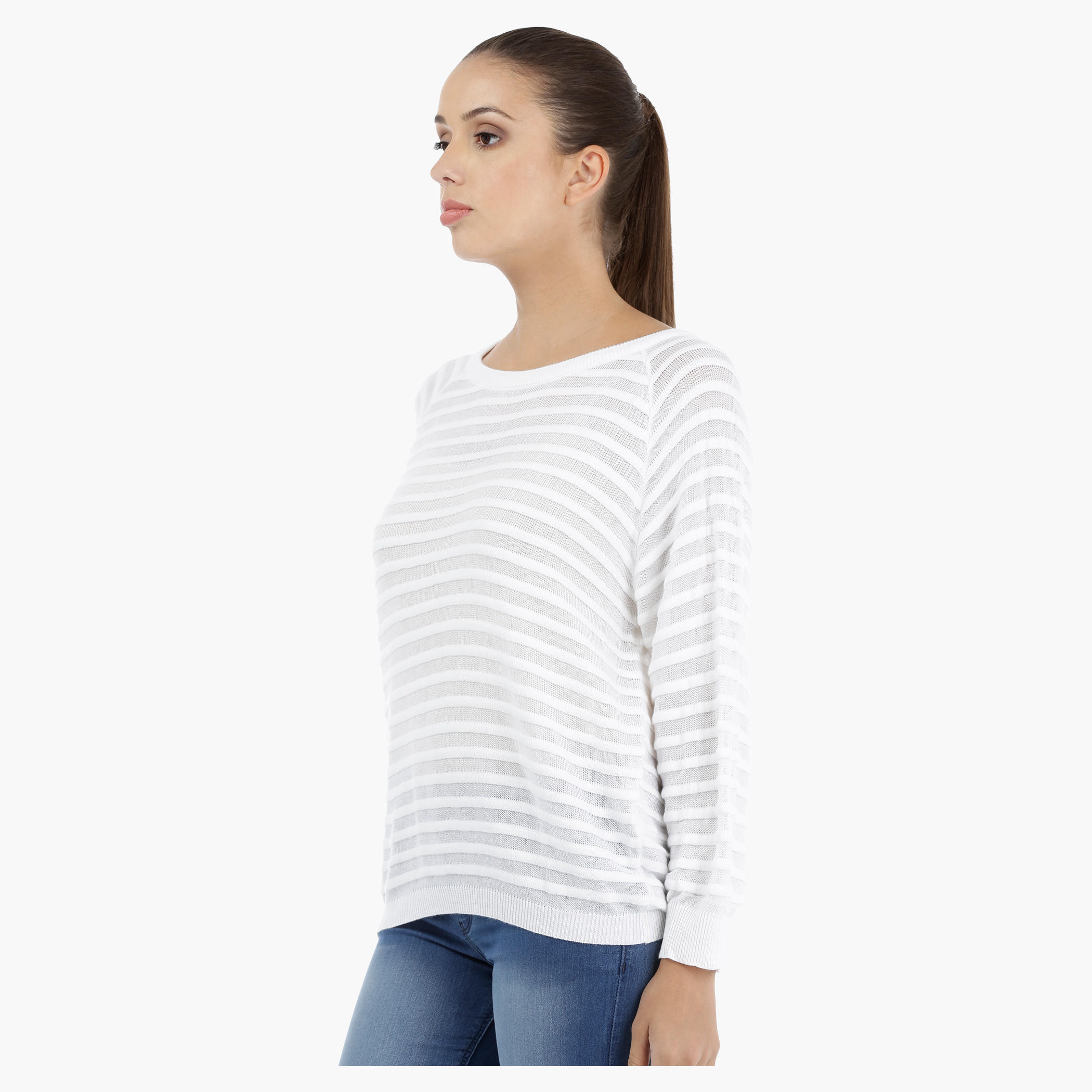 Ribbed Long Sleeves Sweater with Round Neckline-women-clothing-cardigansandjumpers-jumpers-image-13