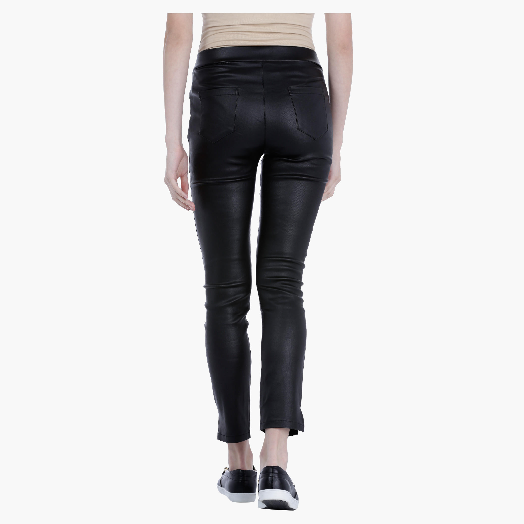 Casual Leggings with Knee Slits in Regular Fit-women-clothing-bottoms-leggings-image-2