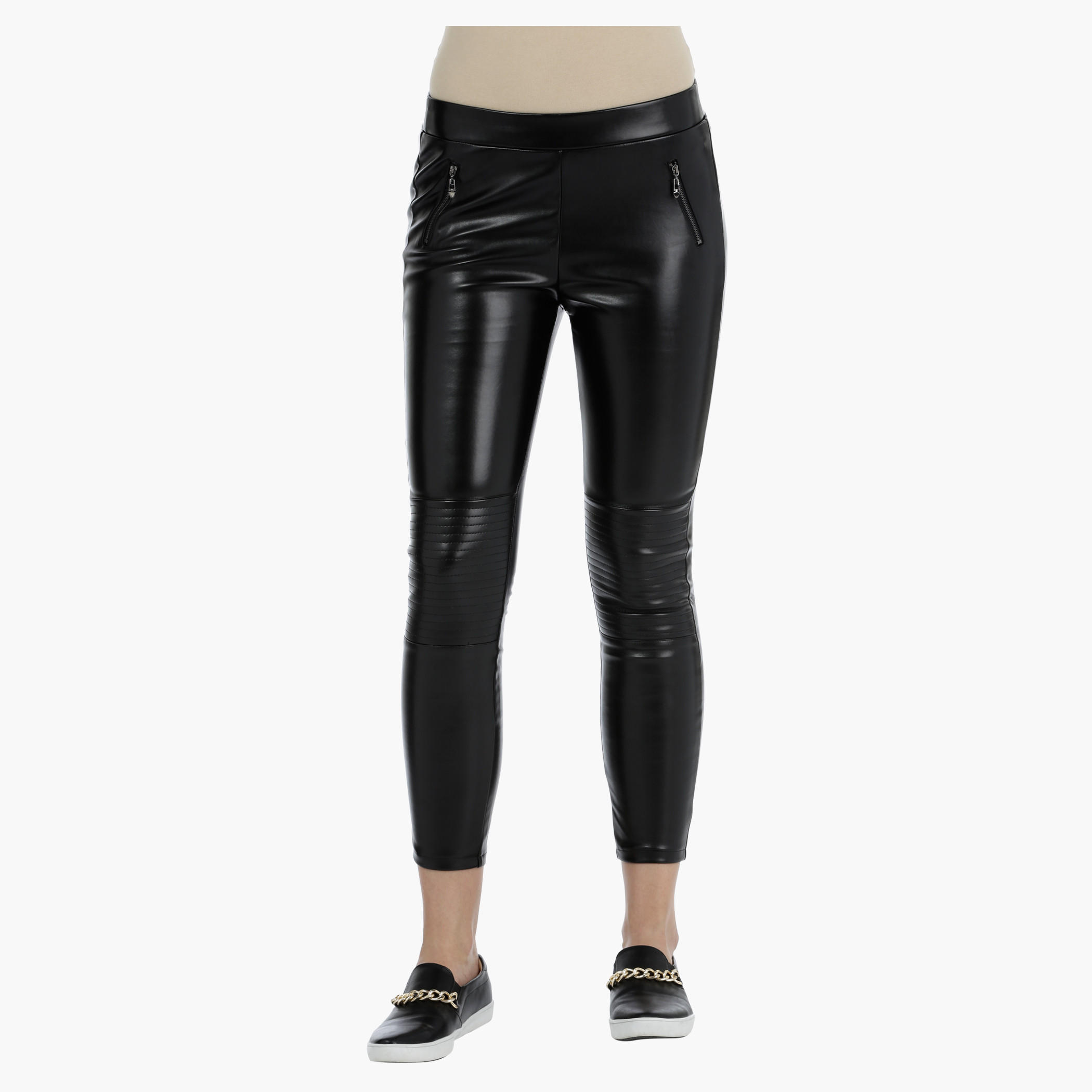 PU Leggings with Zip Pockets-women-clothing-bottoms-leggings-image-1