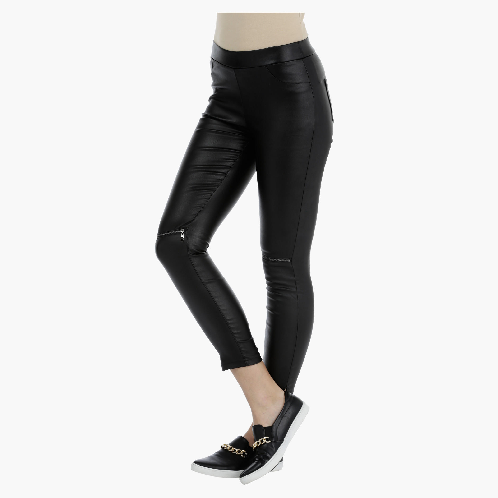 PU Leggings with Zip Details-women-clothing-bottoms-leggings-image-3