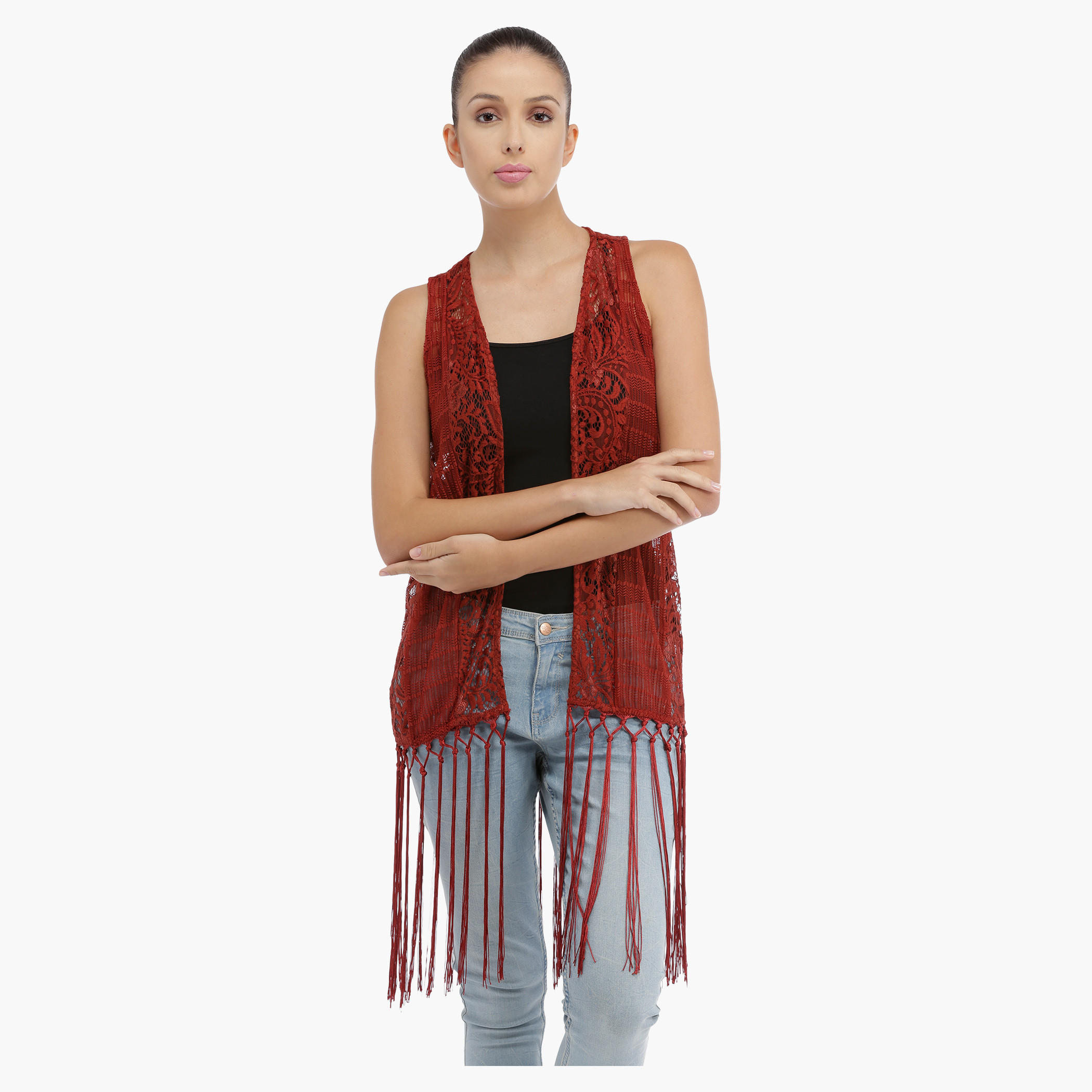 Sleeveless Shrug with Tassels-women-clothing-shirtsandblouses-blouses-image-6