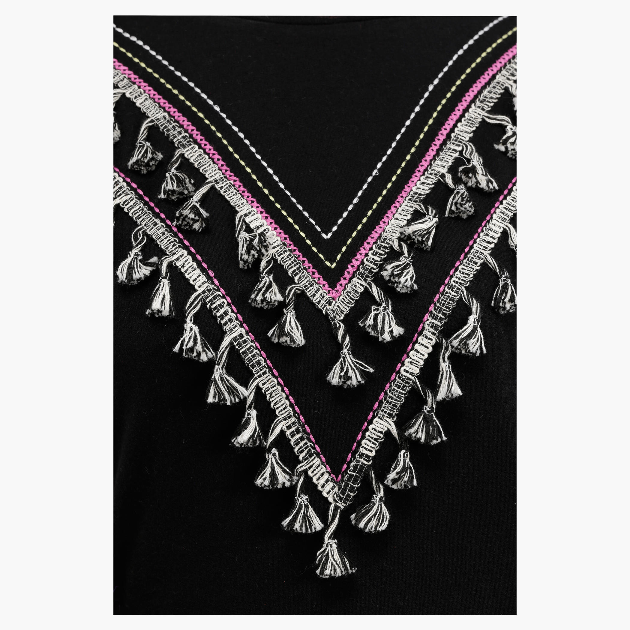 Short Sleeves T-shirt with Tassels-women-clothing-tshirts-image-4