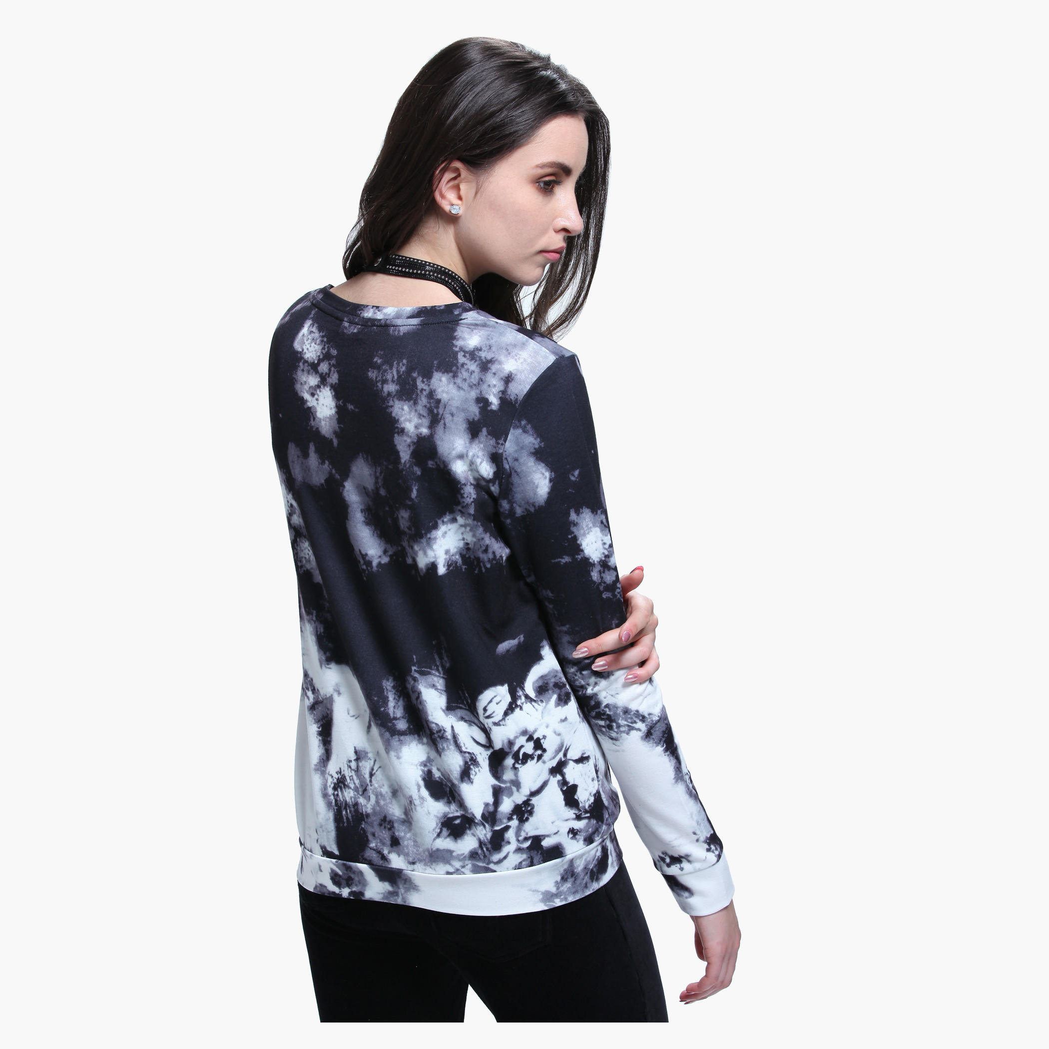 Printed Round Neck Long Sleeves T-shirt-women-clothing-tshirts-image-2