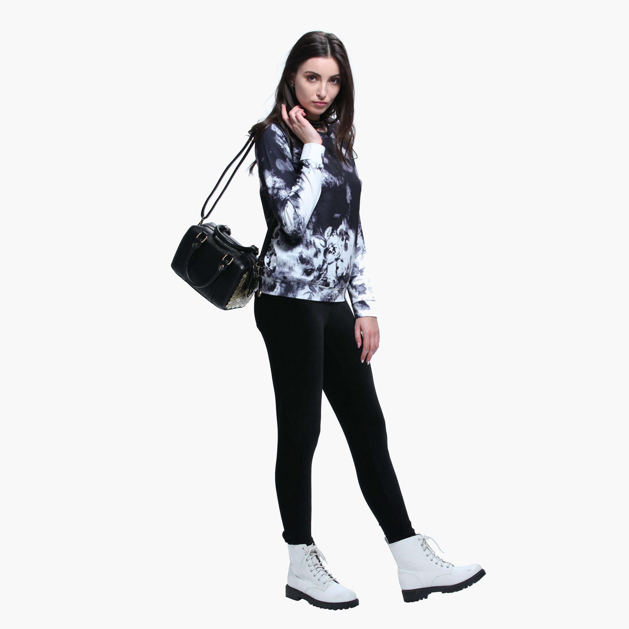 Printed Round Neck Long Sleeves T-shirt-women-clothing-tshirts-image-5