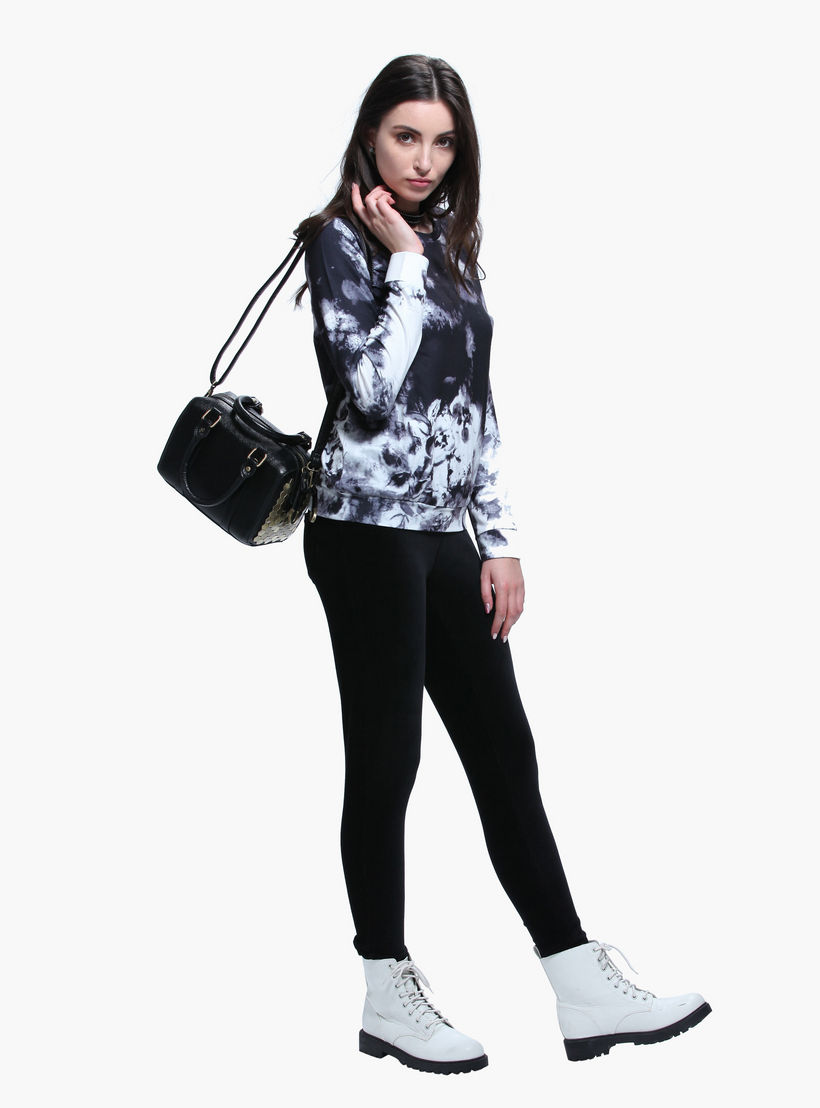 Printed Round Neck Long Sleeves T-shirt-women-clothing-tshirts-image-5