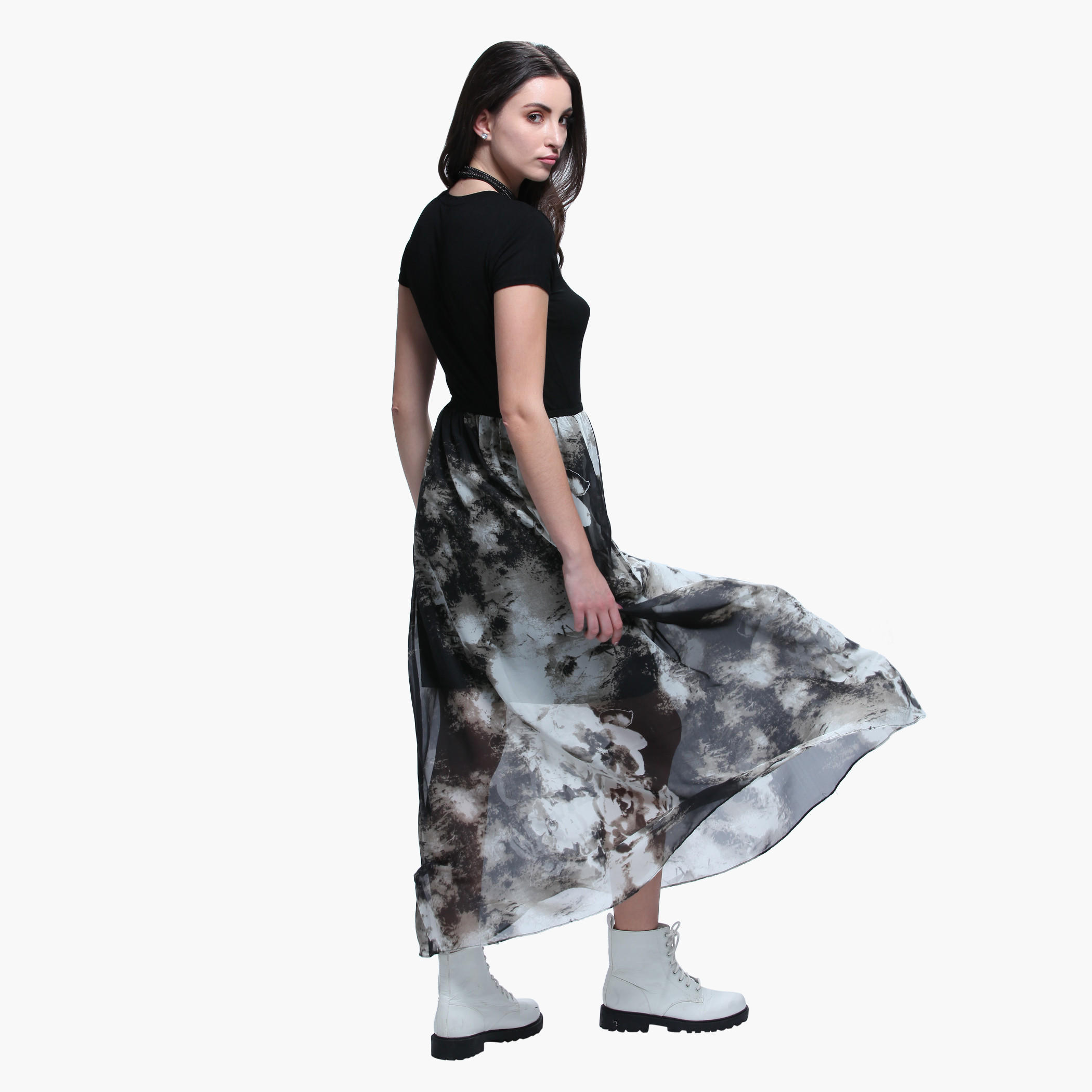 Printed Short Sleeves Maxi Dress-women-clothing-dresses-image-2