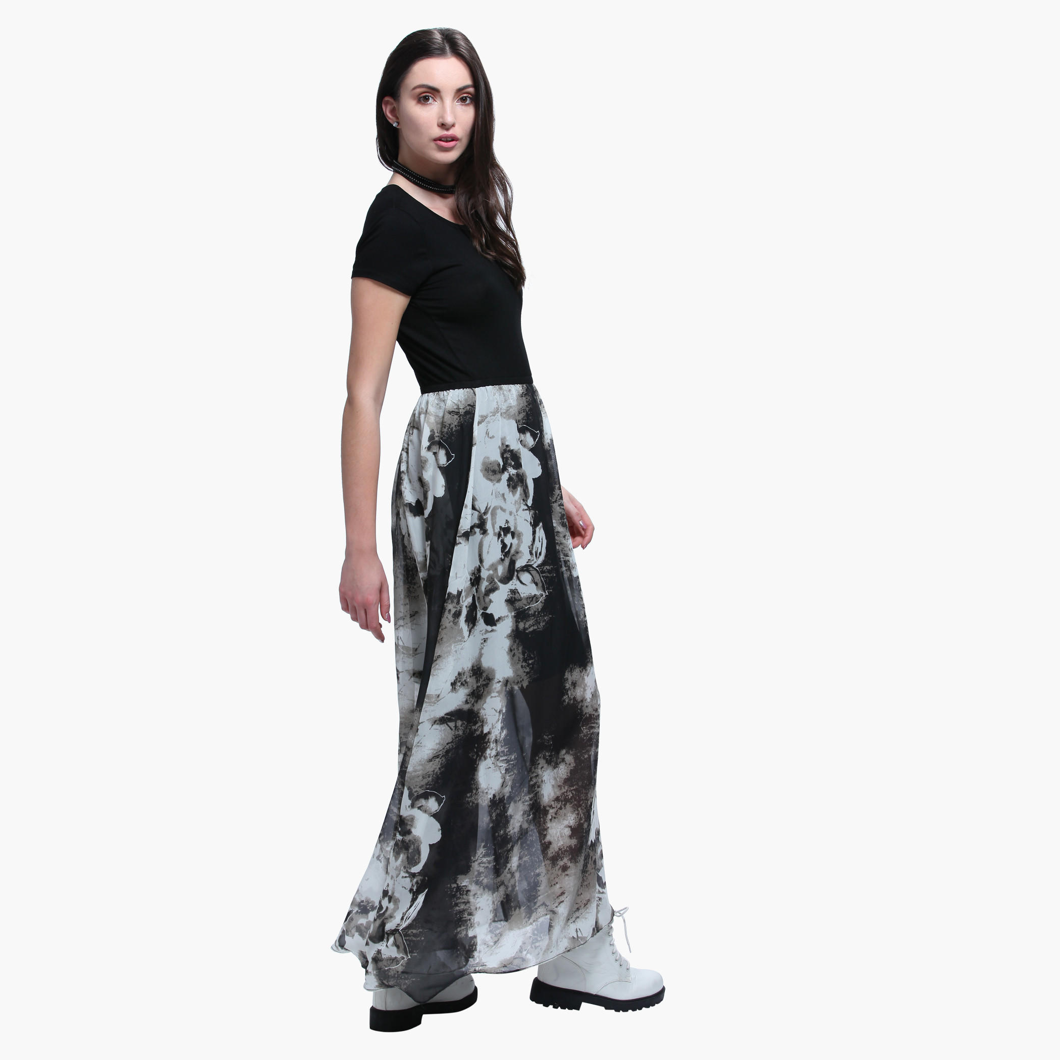 Printed Short Sleeves Maxi Dress-women-clothing-dresses-image-3