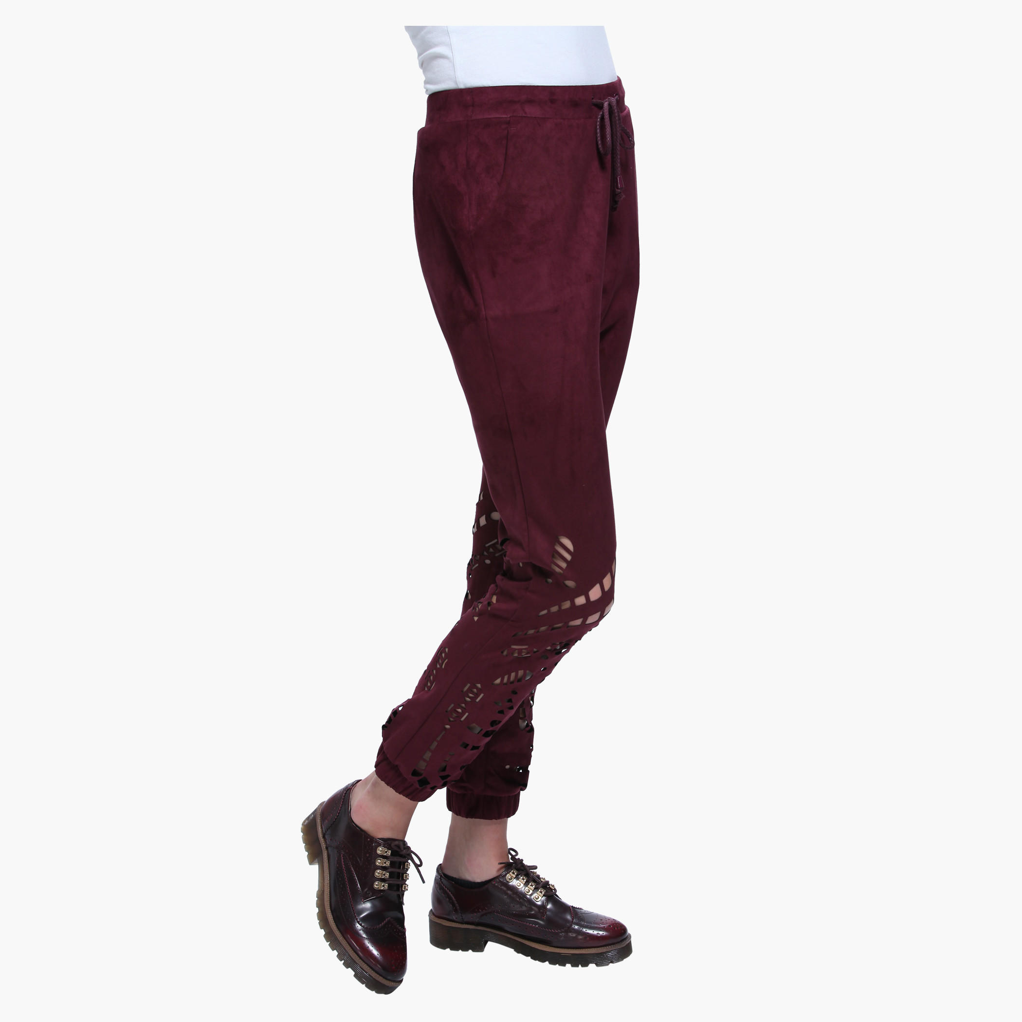 Full Length Jog Pants with Cutwork-women-clothing-bottoms-joggers-image-3