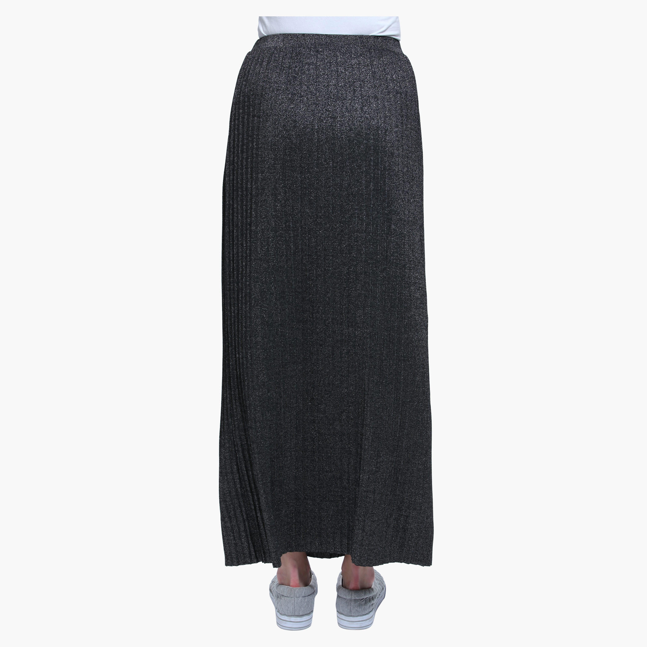Textured Column Skirt with Elasticised Waistband-women-clothing-bottoms-skirts-image-2