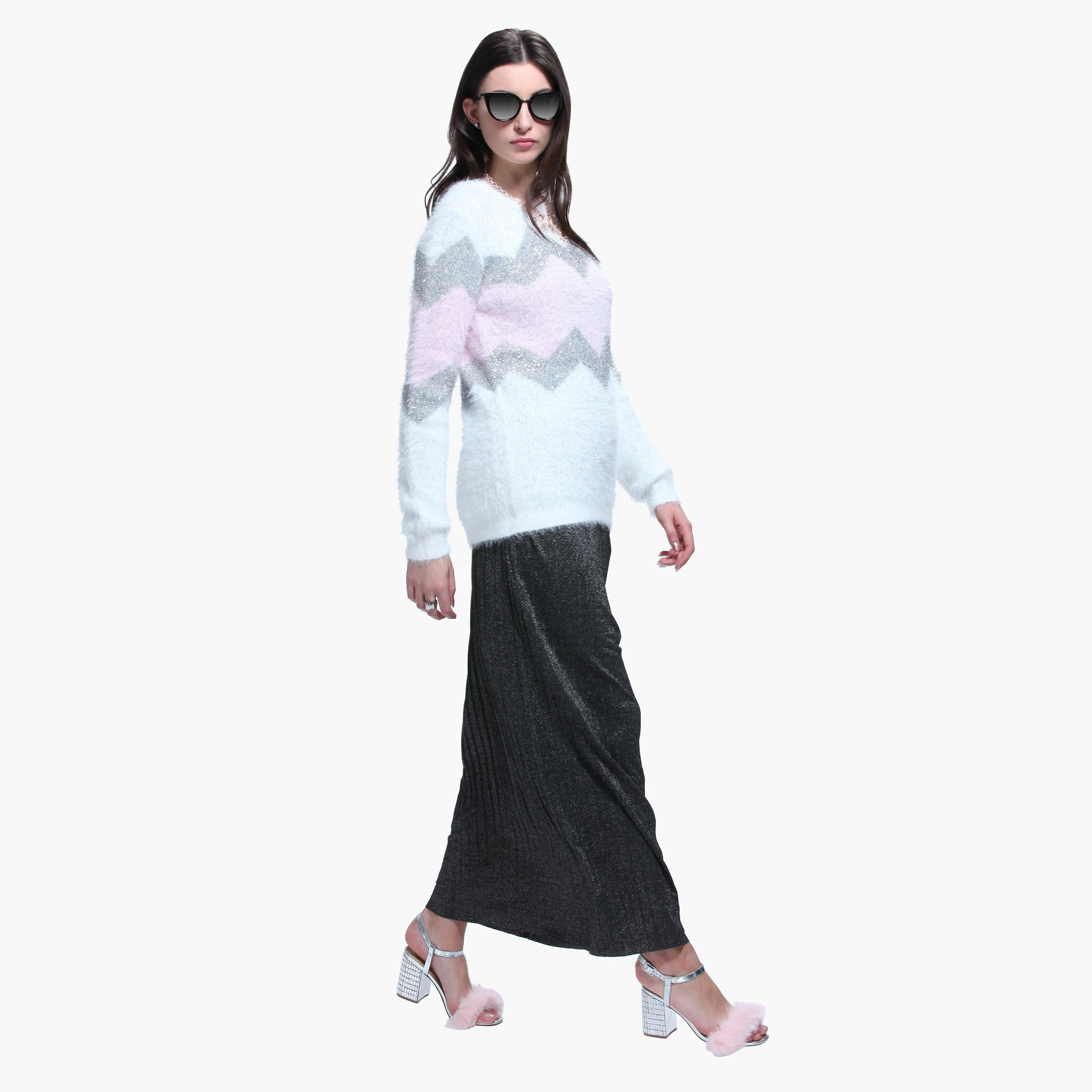Textured Column Skirt with Elasticised Waistband-women-clothing-bottoms-skirts-image-5