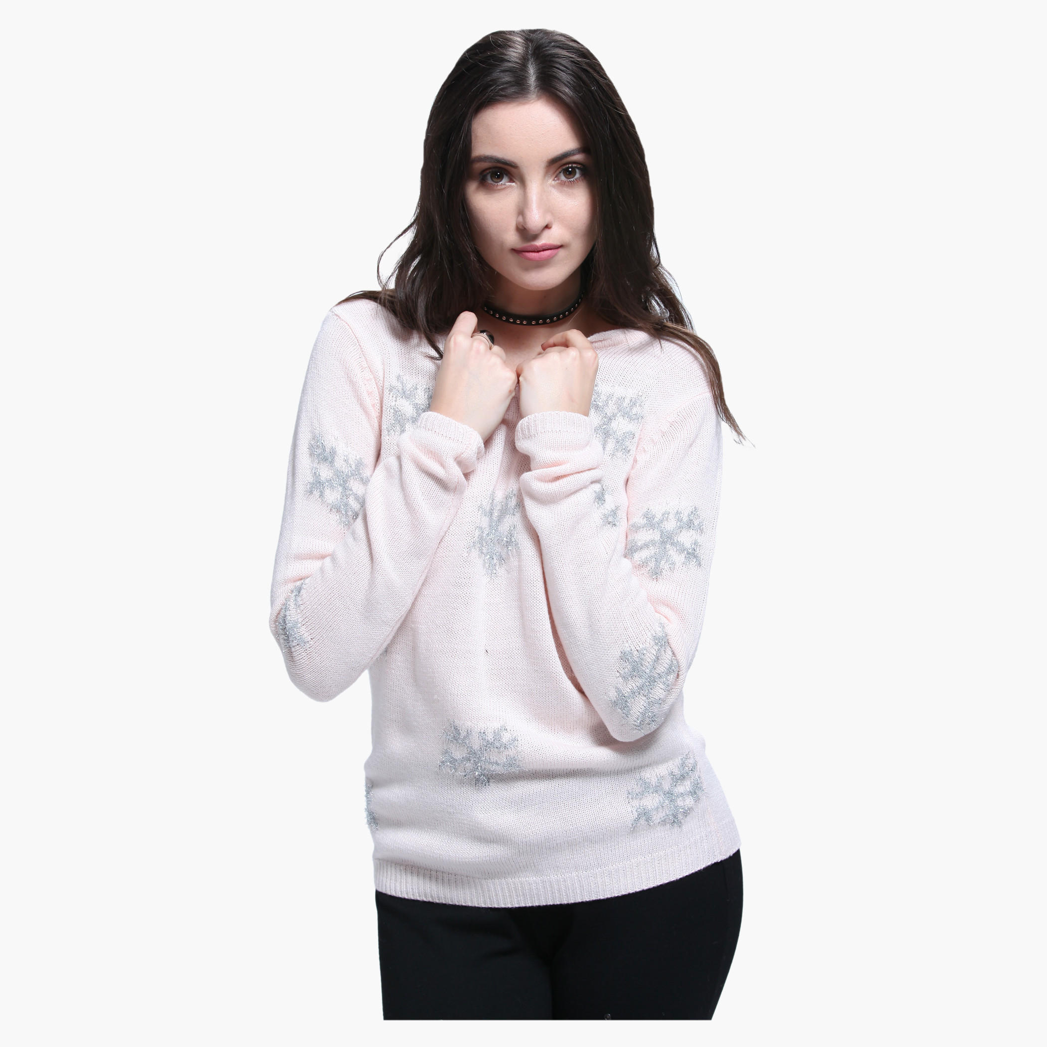 Long Sleeves Round Neck Sweater-women-clothing-cardigansandjumpers-jumpers-image-1