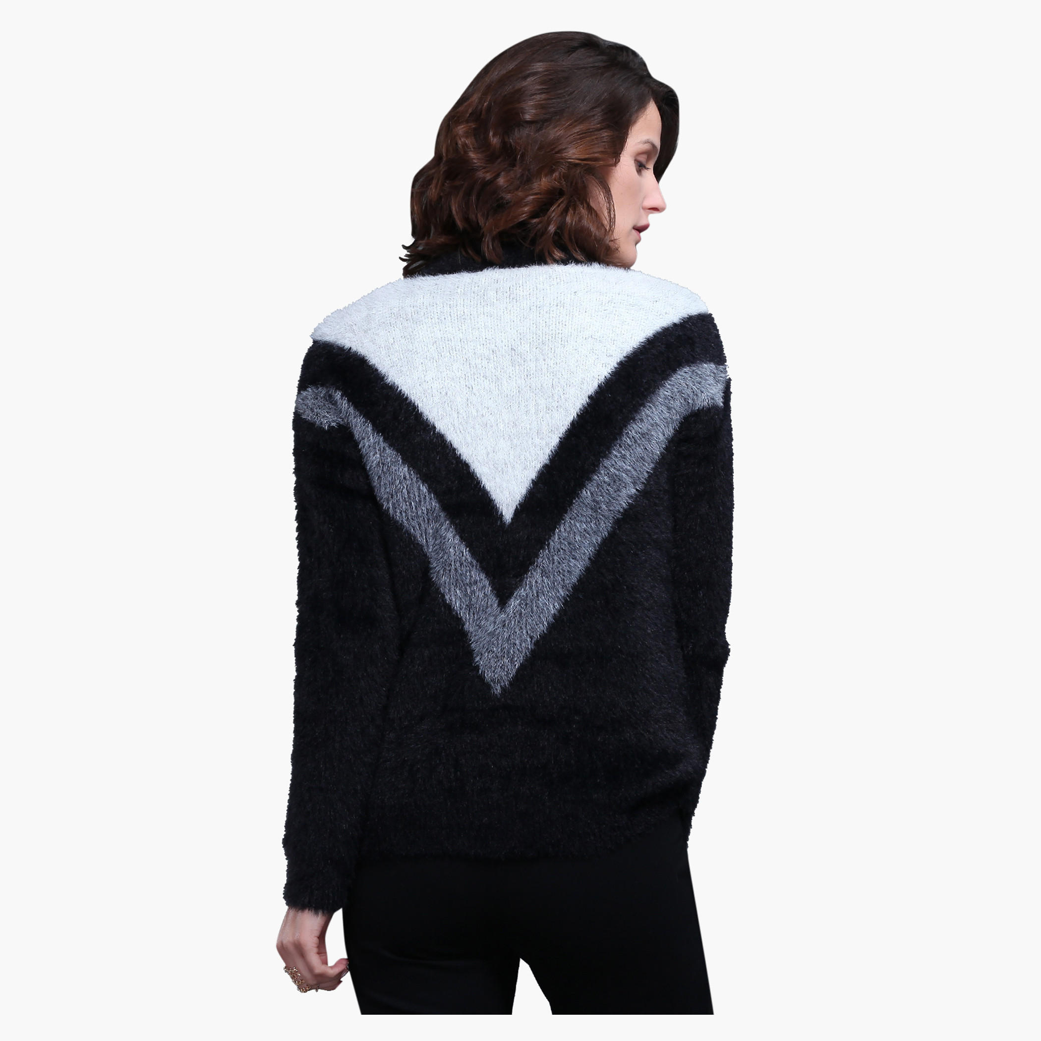 Chevron Print Long Sleeves Sweater-women-clothing-cardigansandjumpers-jumpers-image-2