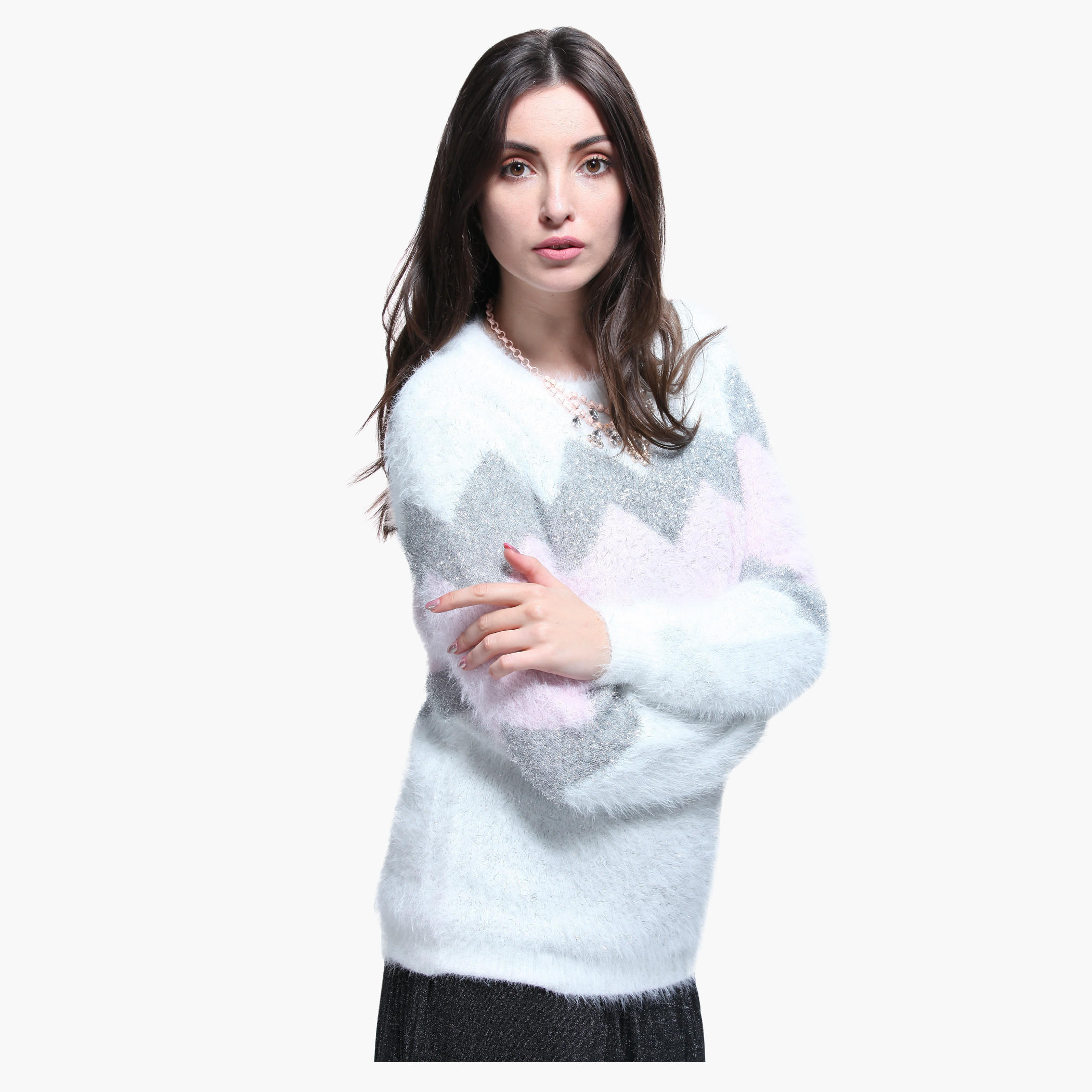 Long Sleeves Round Neck Sweater-women-clothing-cardigansandjumpers-jumpers-image-1