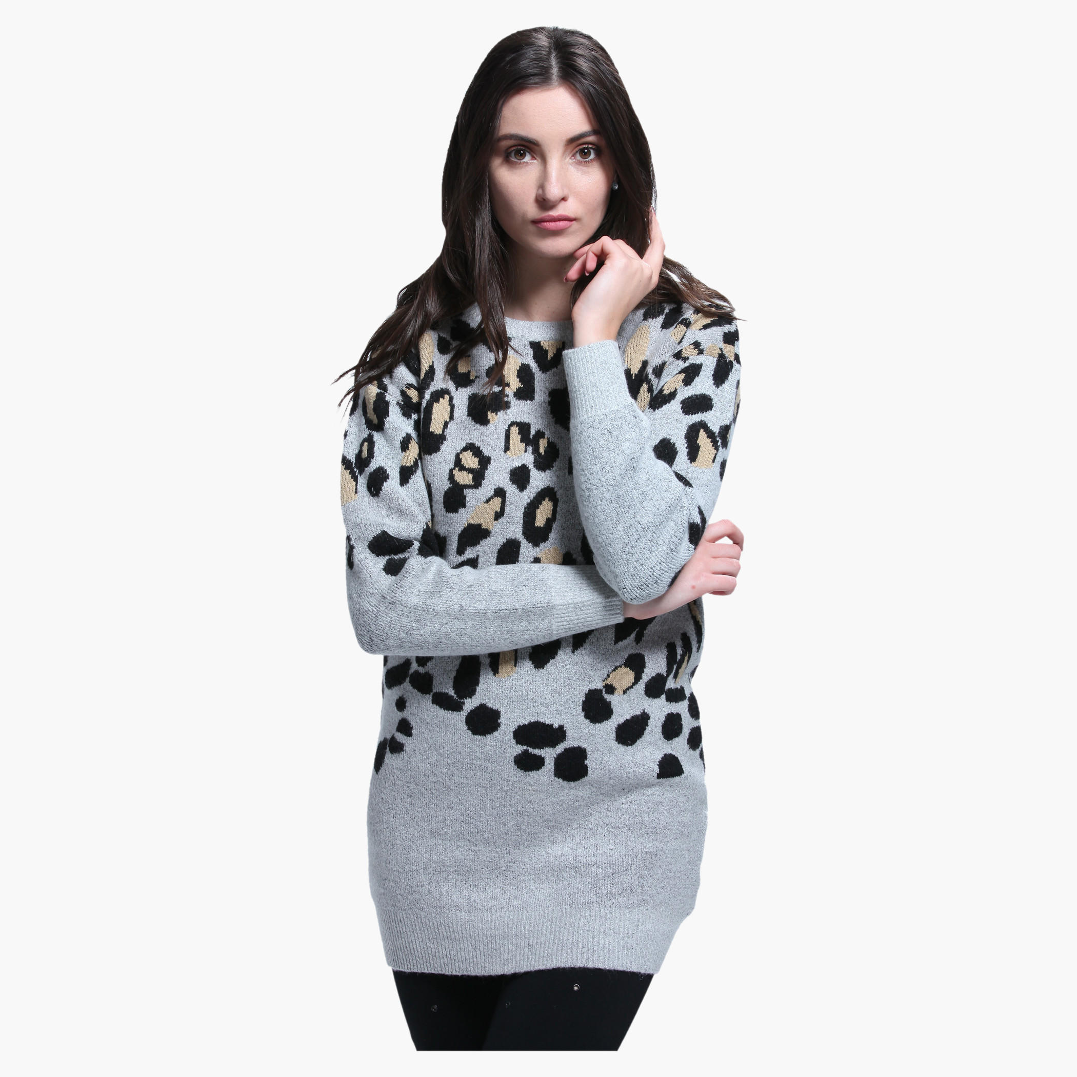 Leopard Print Long Sleeves Sweater-women-clothing-cardigansandjumpers-jumpers-image-1