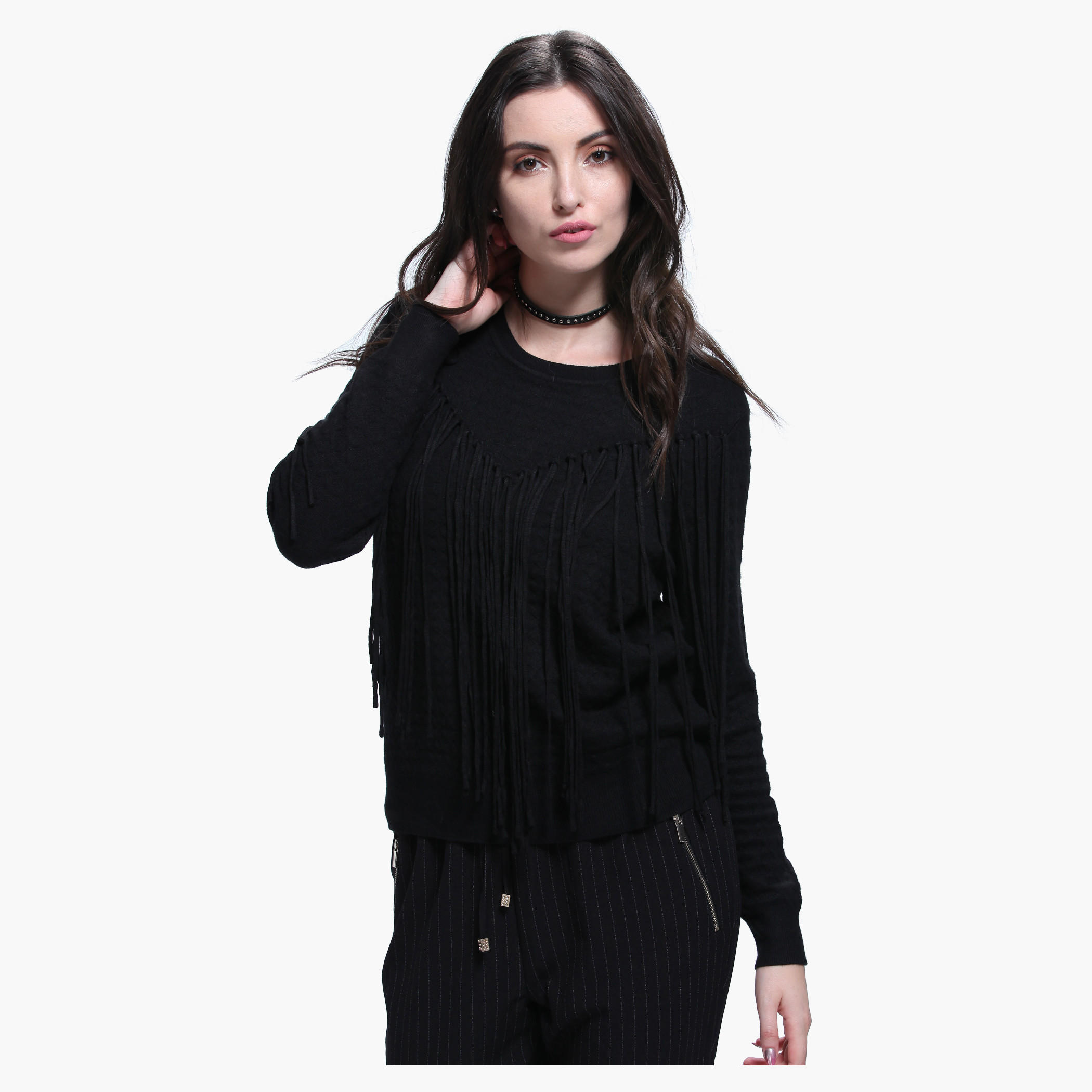 Long Sleeves Round Neck Sweater-women-clothing-cardigansandjumpers-jumpers-image-1