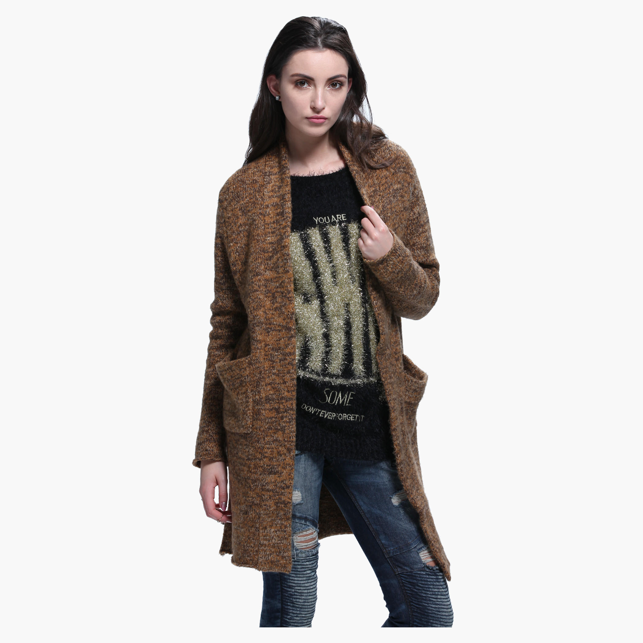 Longline Cardigan with Side Pockets-women-winterwear-cardigansandjumpers-cardigans-image-1