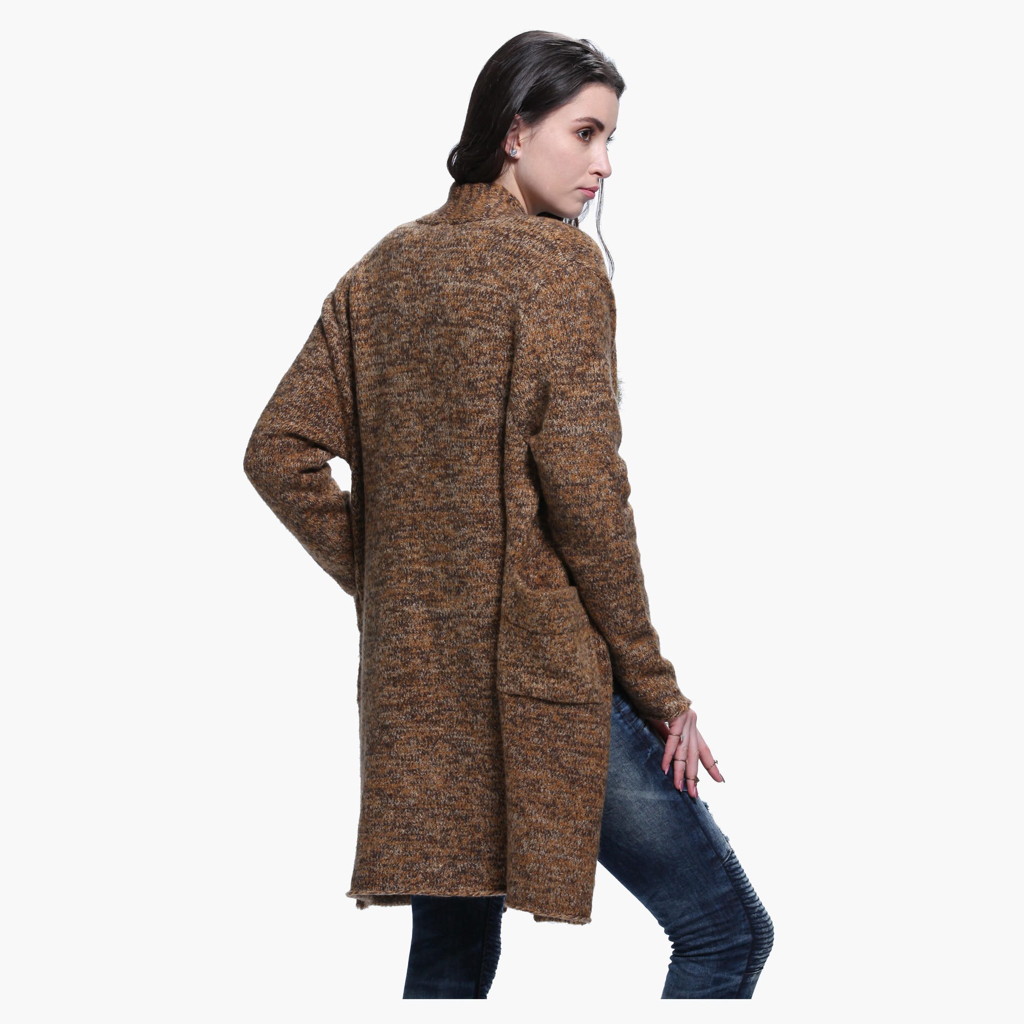 Longline Cardigan with Side Pockets-women-winterwear-cardigansandjumpers-cardigans-image-2
