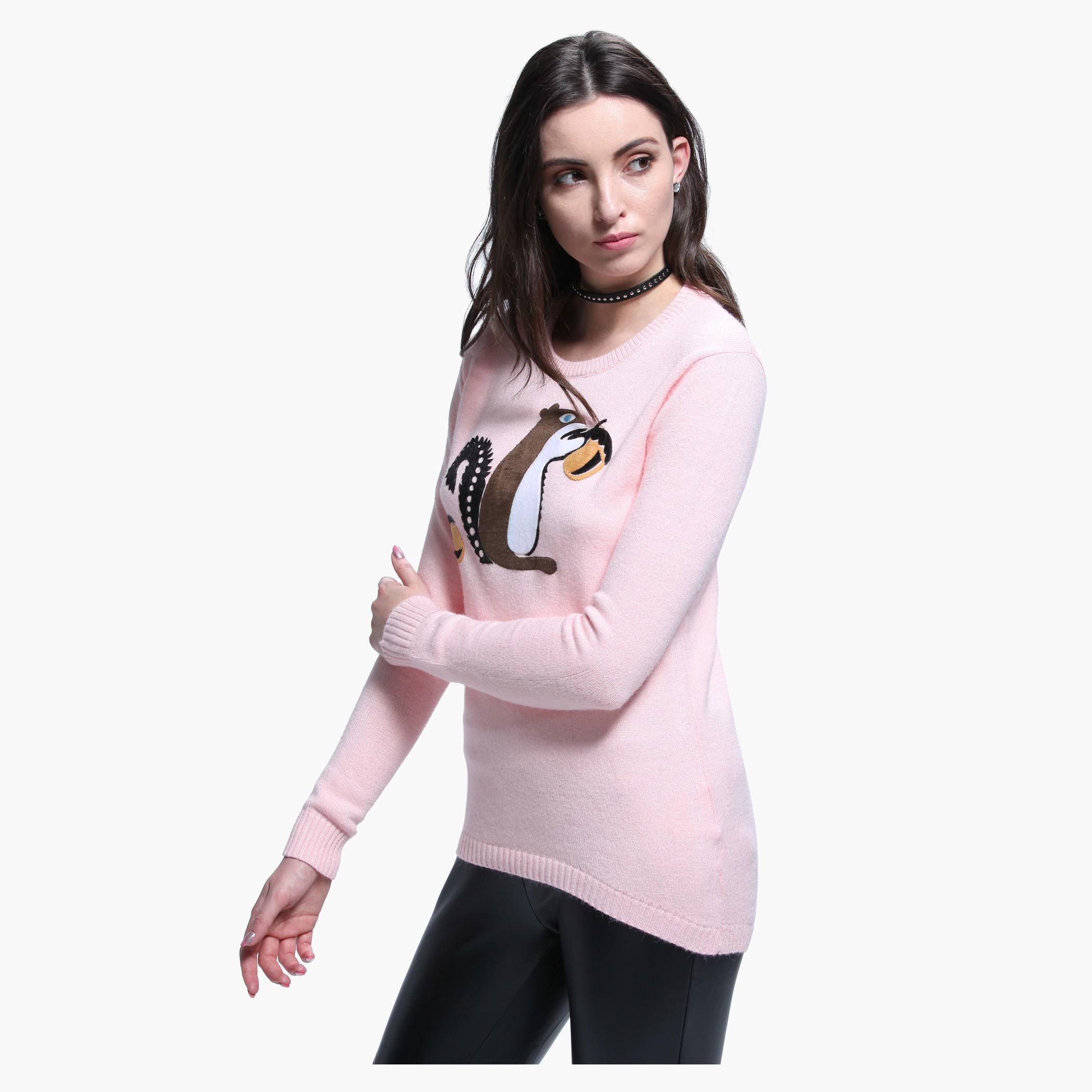 Graphic Print Long Sleeves Sweater-women-clothing-cardigansandjumpers-jumpers-image-3