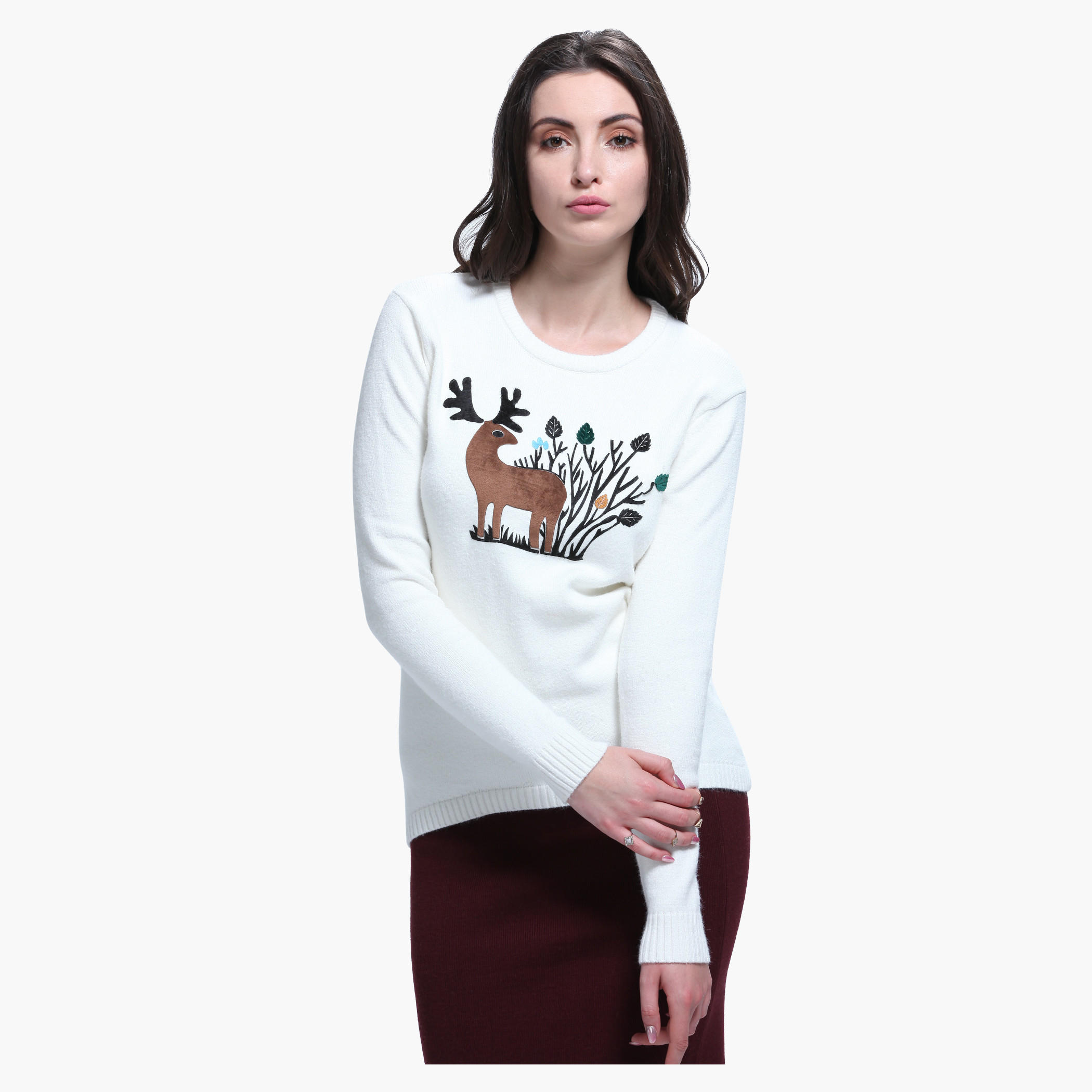 Graphic Print Long Sleeves Sweater-women-clothing-cardigansandjumpers-jumpers-image-5