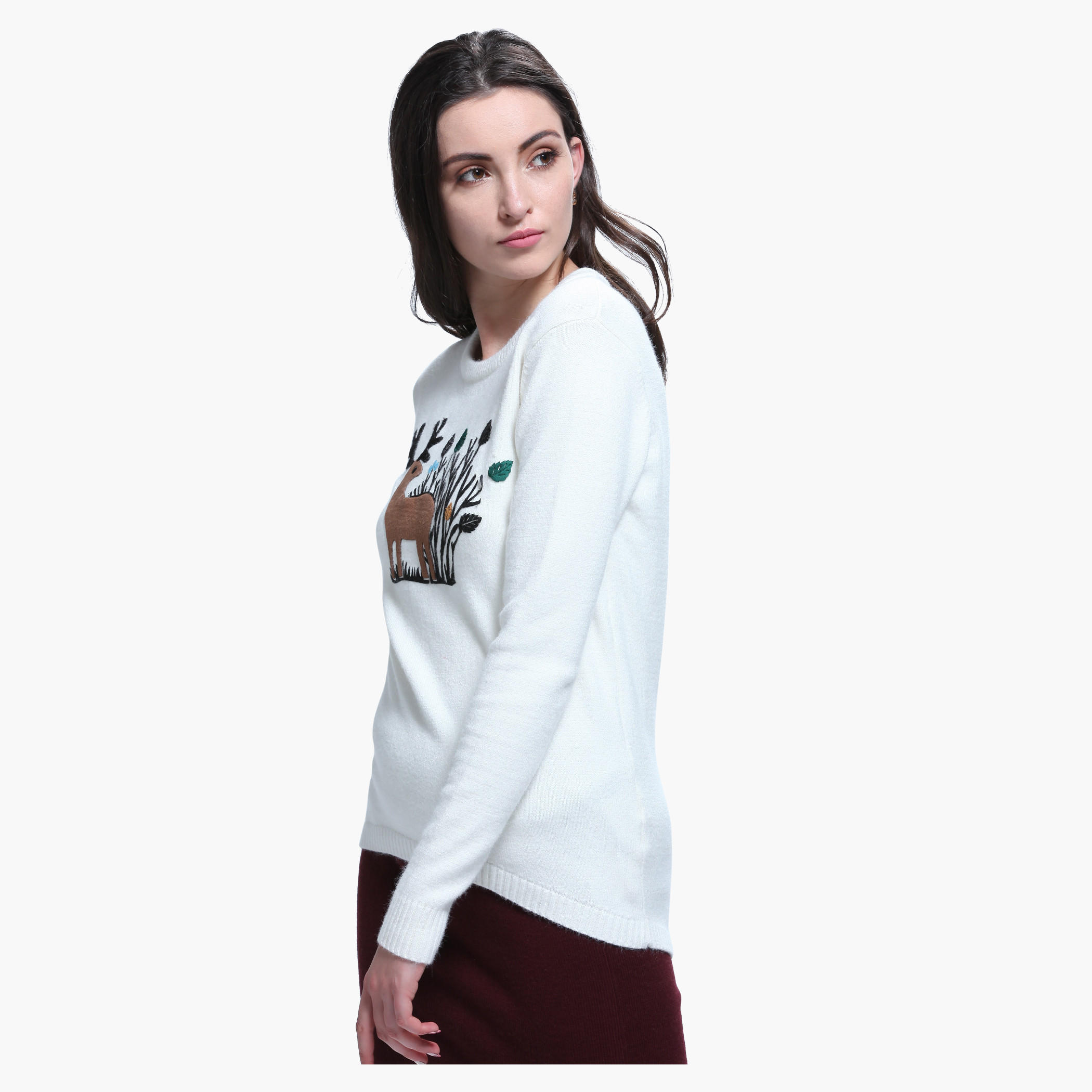 Graphic Print Long Sleeves Sweater-women-clothing-cardigansandjumpers-jumpers-image-3