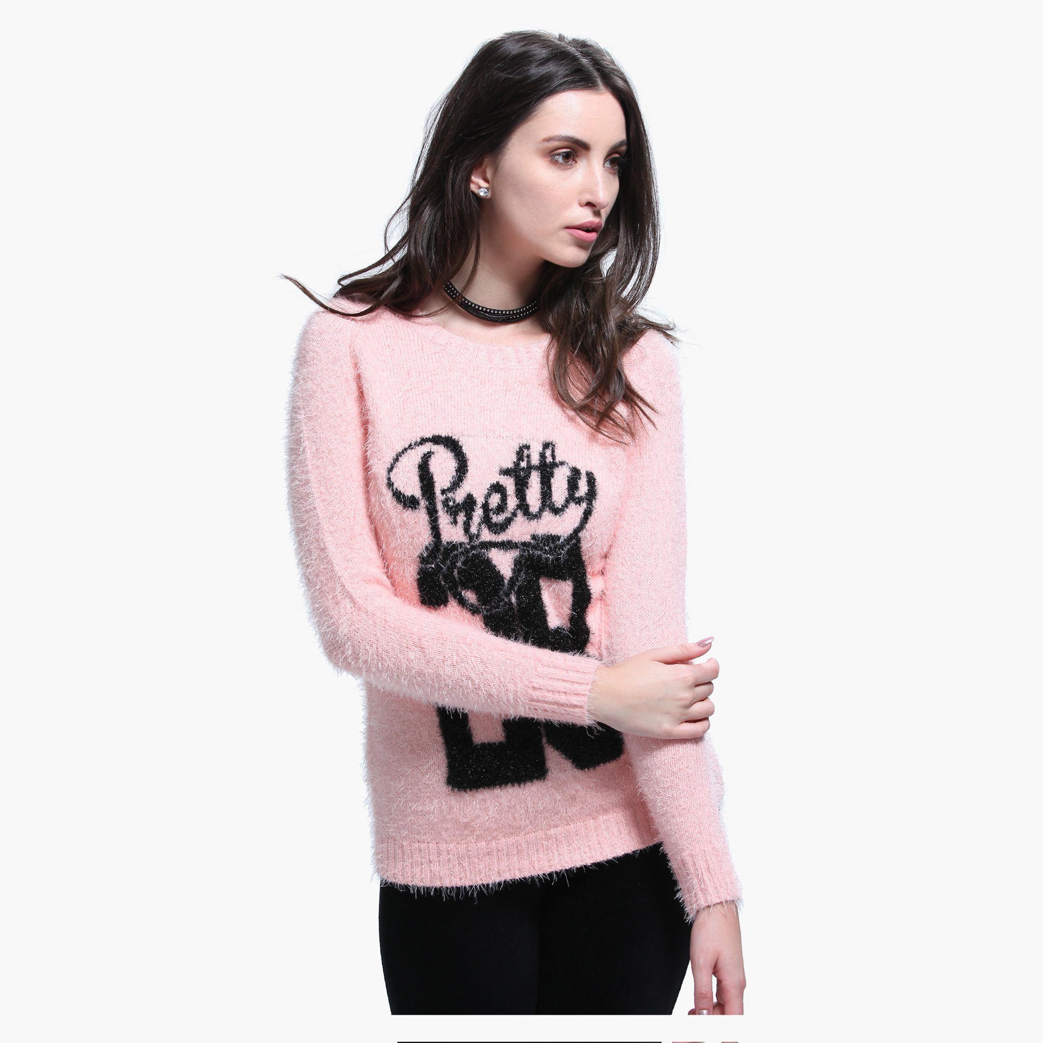 Long Sleeves Round Neck Sweat Top-women-clothing-cardigansandjumpers-jumpers-image-1