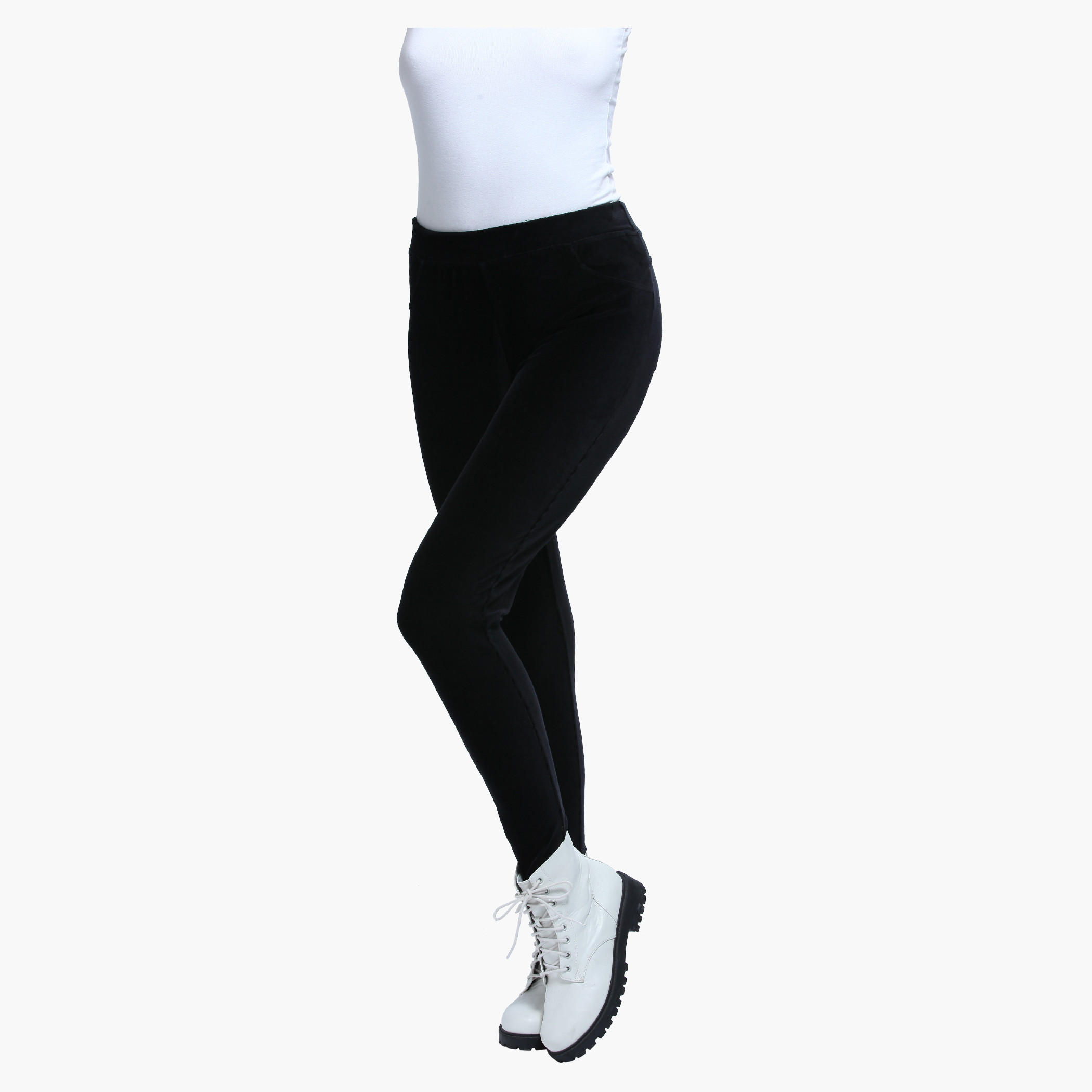 Full Length Leggings with Elasticised Waistband-women-clothing-bottoms-leggings-image-1