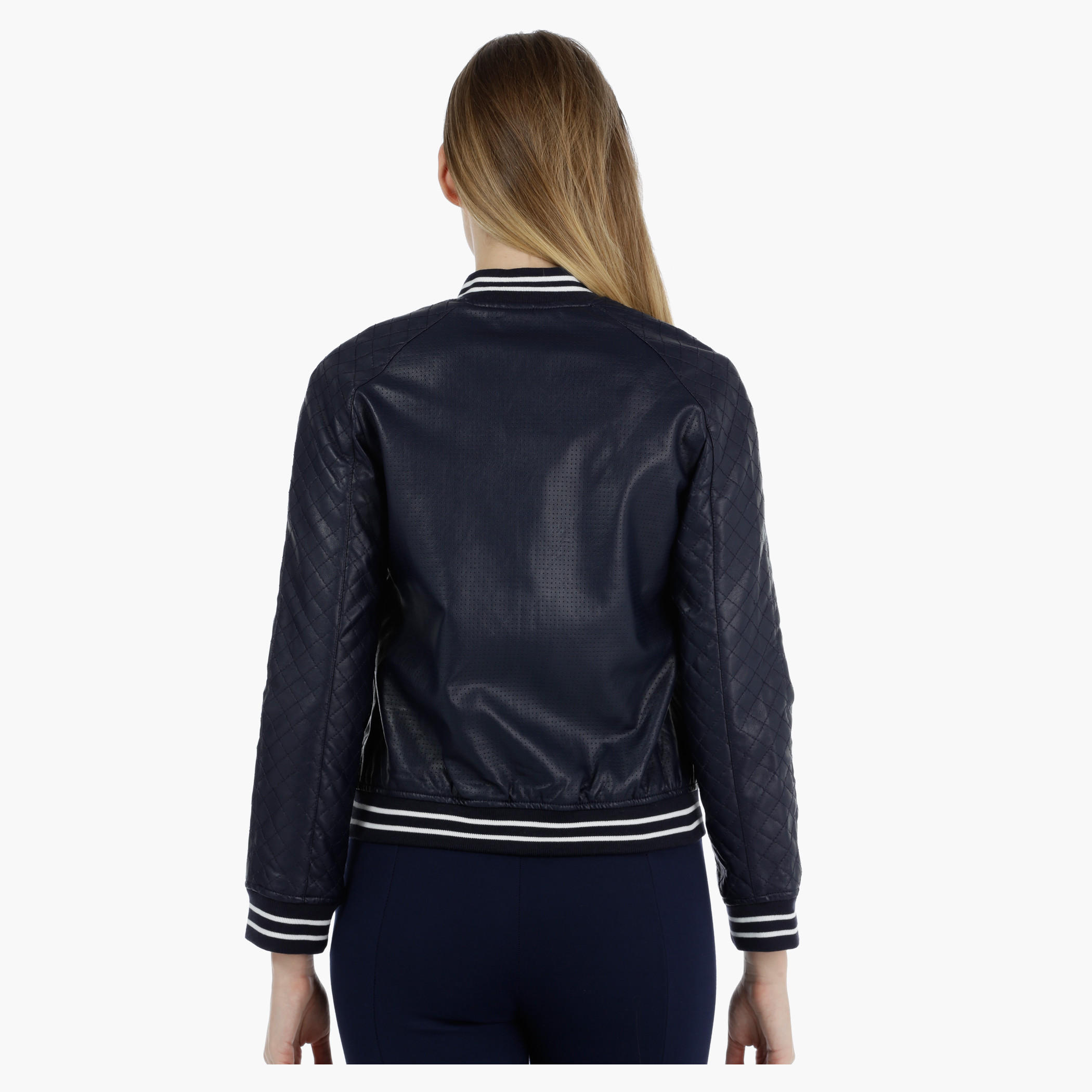 Textured Full-sleeved Bomber Jacket-women-winterwear-coatsandjackets-jackets-image-4