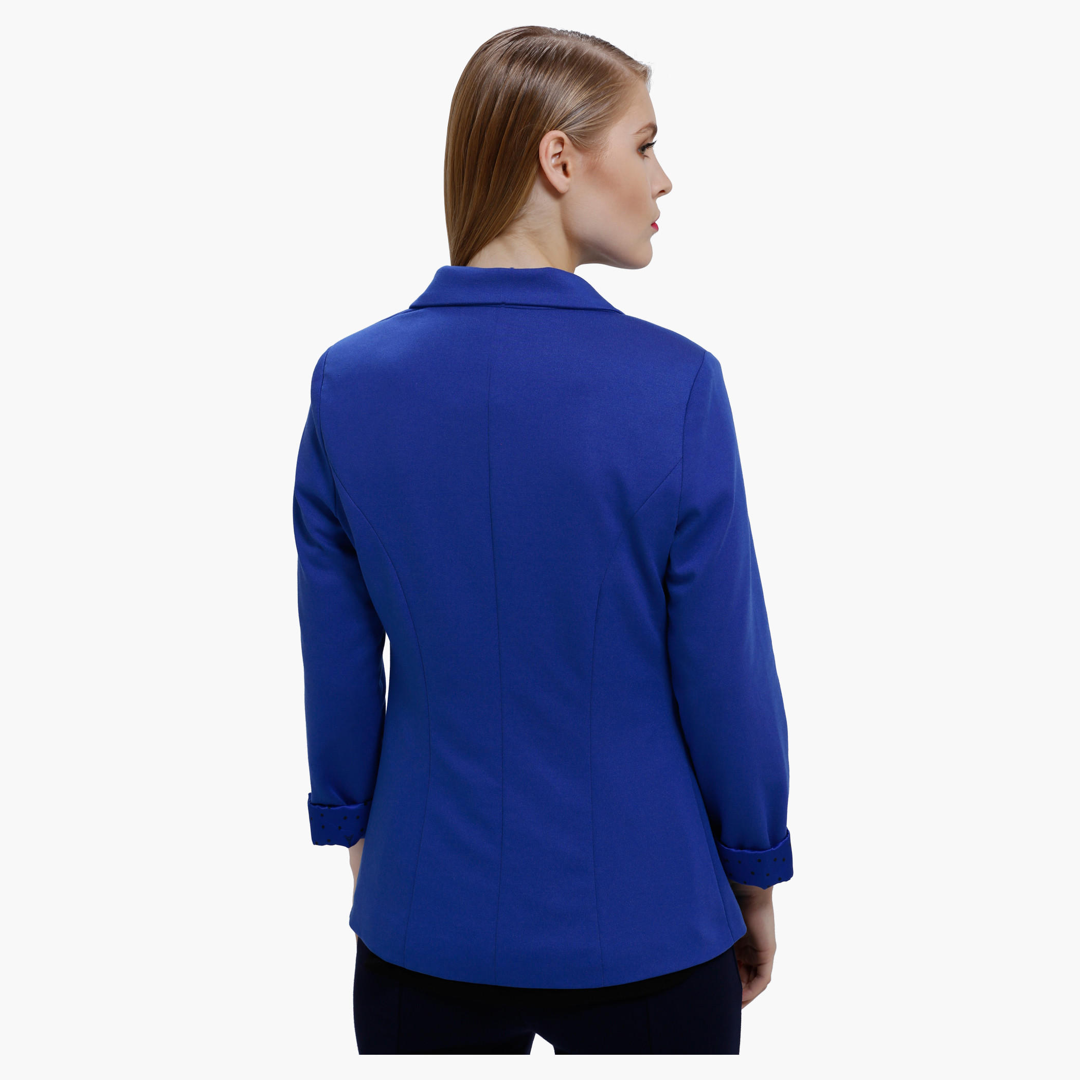 Long Sleeves Formal Jacket with Polka Dot Lining-women-clothing-coatsandjackets-blazers-image-2