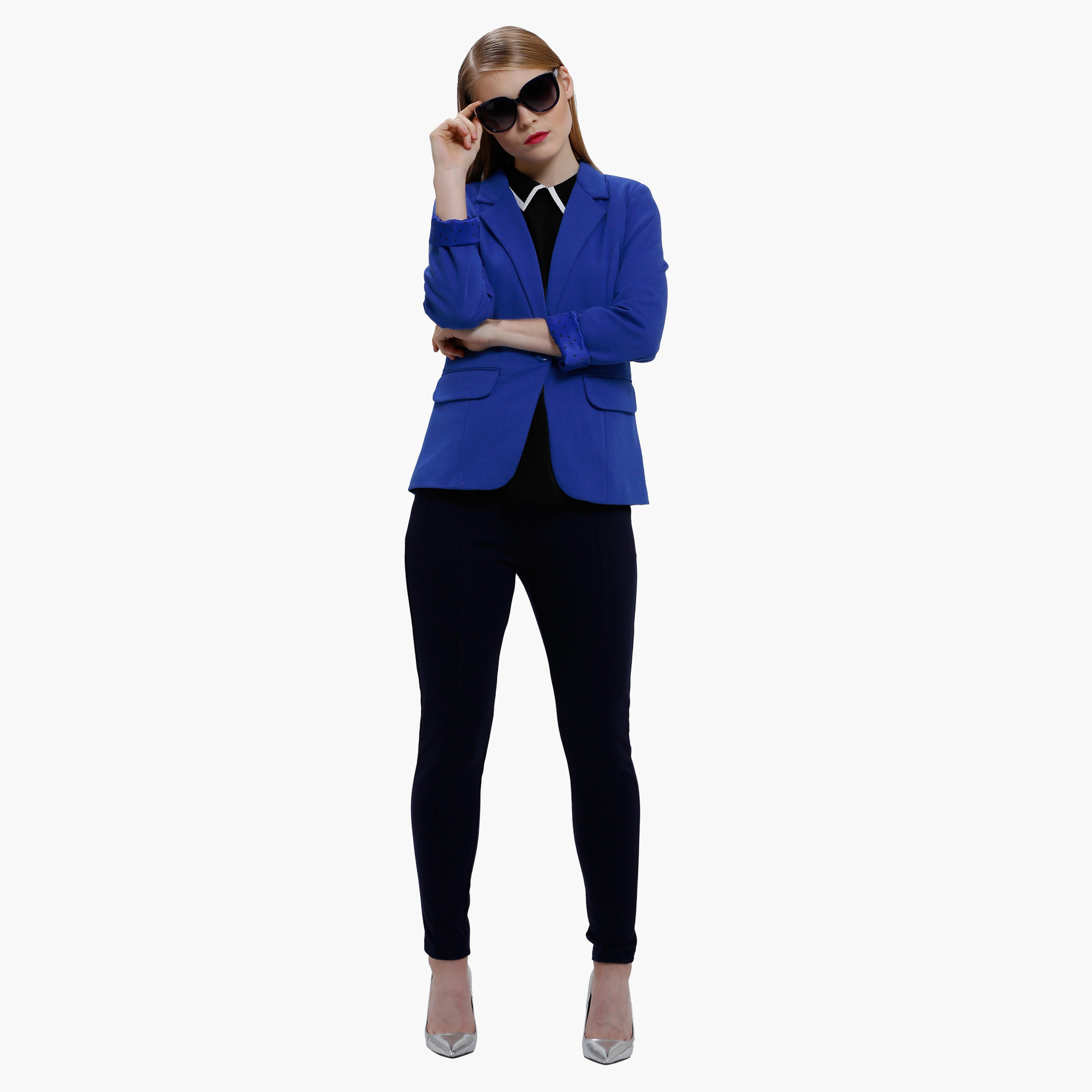 Long Sleeves Formal Jacket with Polka Dot Lining-women-clothing-coatsandjackets-blazers-image-5