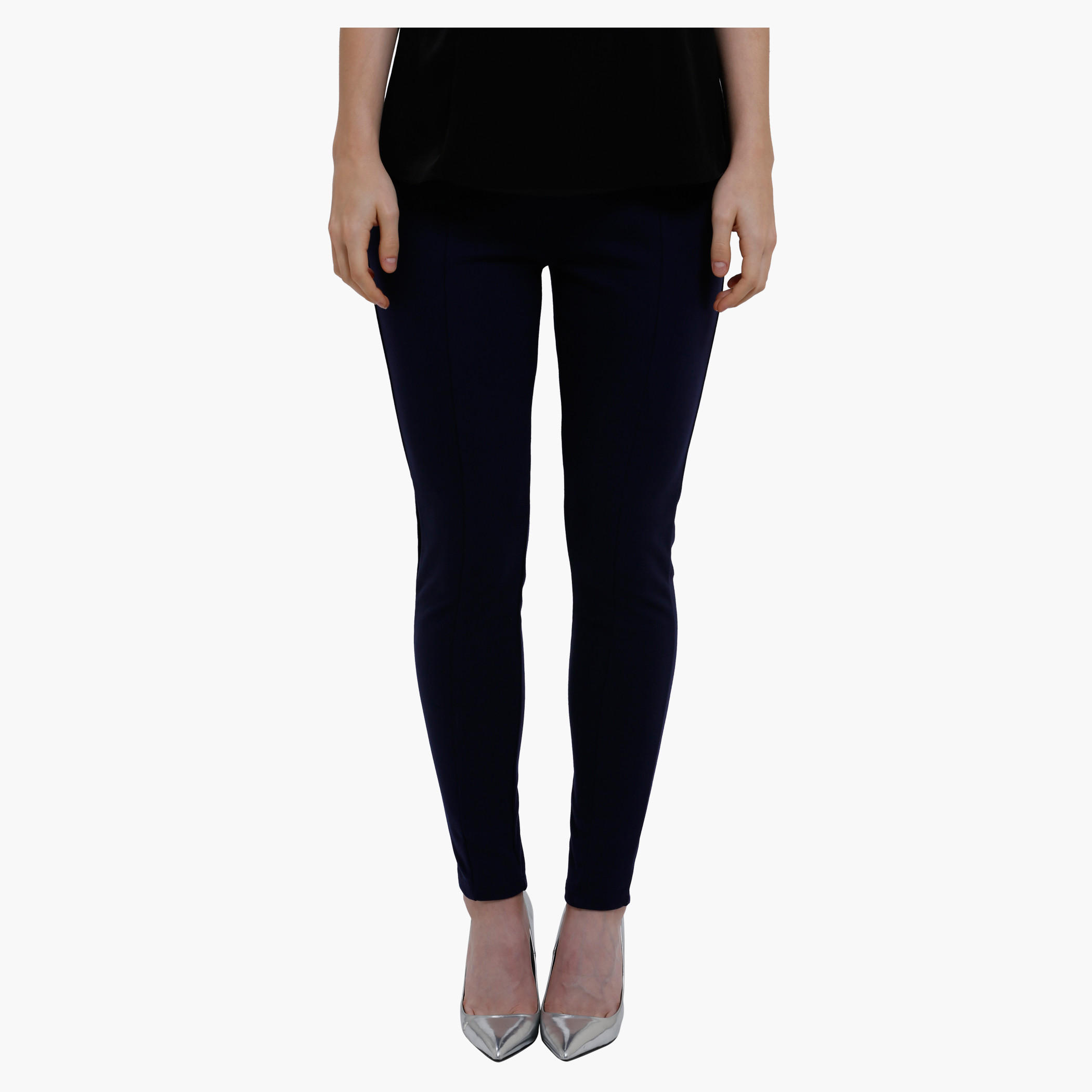 Full Length Leggings with Zip Detailing in Slim Fit-women-clothing-bottoms-leggings-image-1