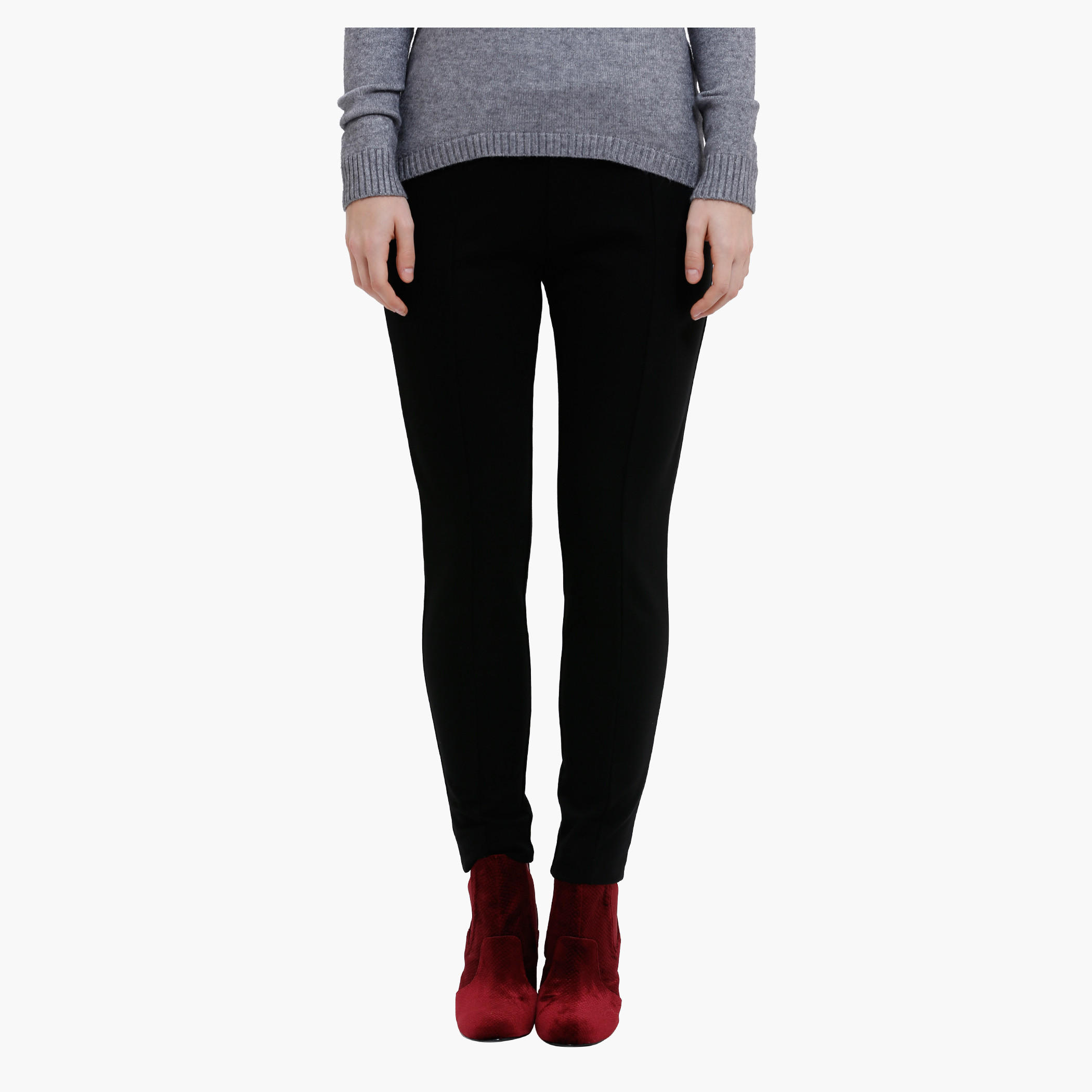 Full Length Leggings with Zip Detailing in Slim Fit-women-clothing-bottoms-leggings-image-1