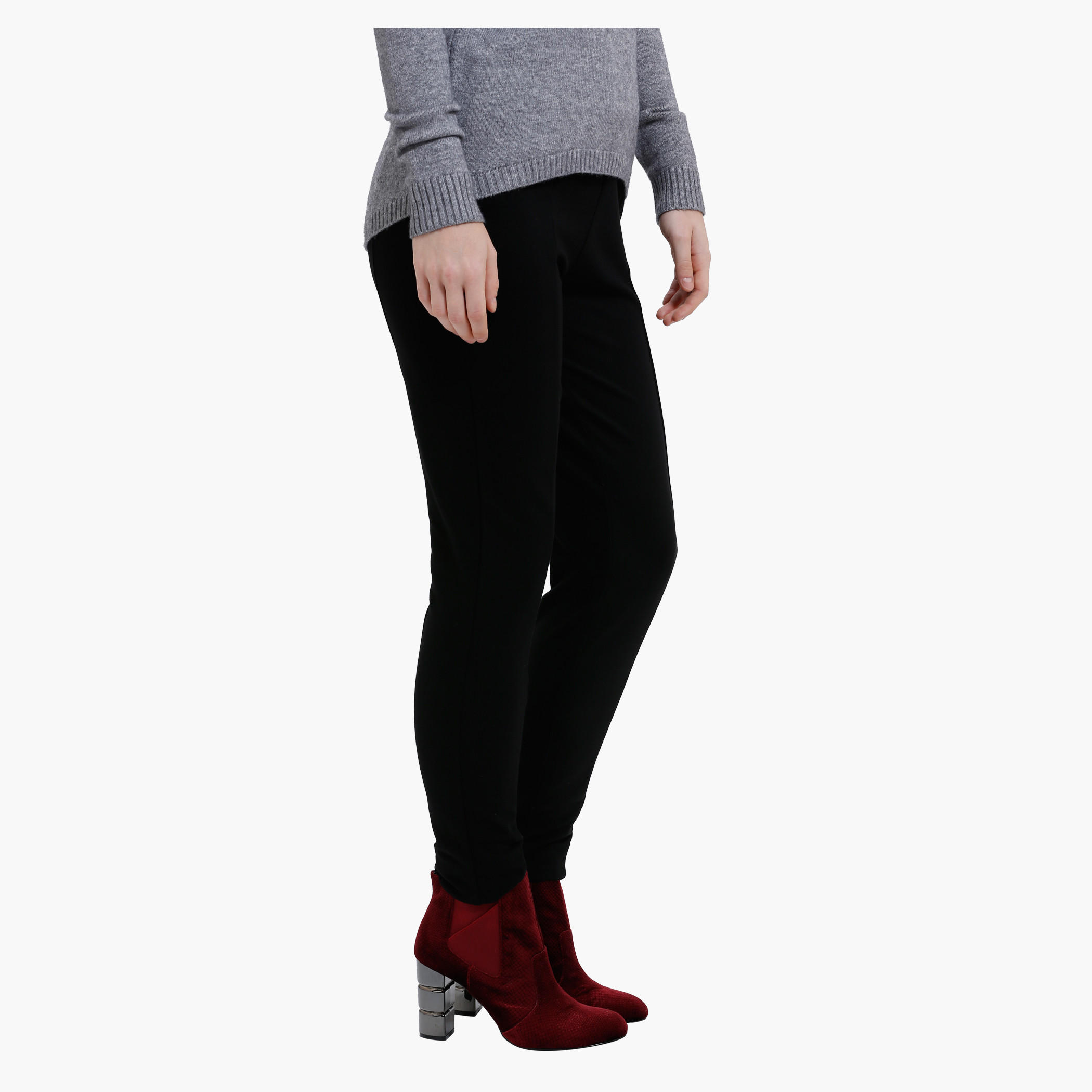 Full Length Leggings with Zip Detailing in Slim Fit-women-clothing-bottoms-leggings-image-3