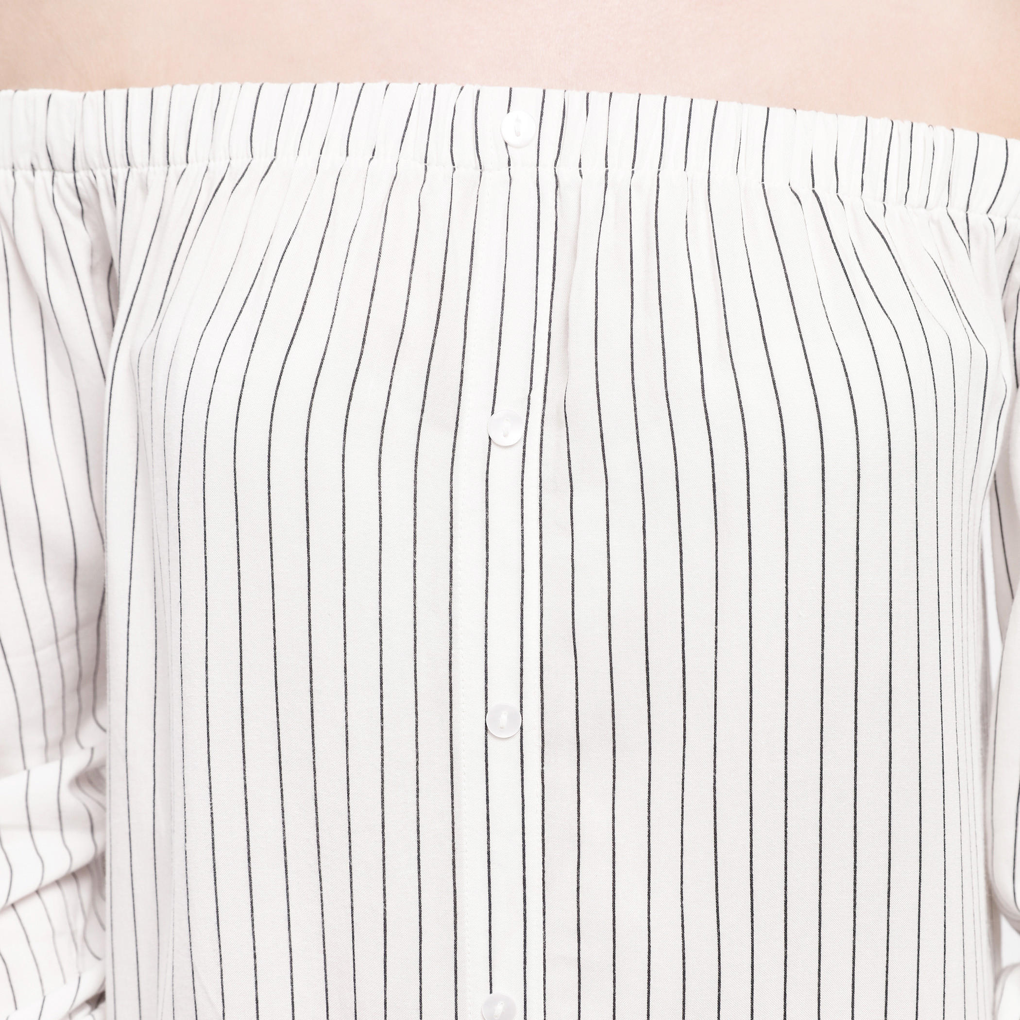 Striped Dress with Off Shoulder Pattern and Long Sleeves-women-clothing-dresses-image-4