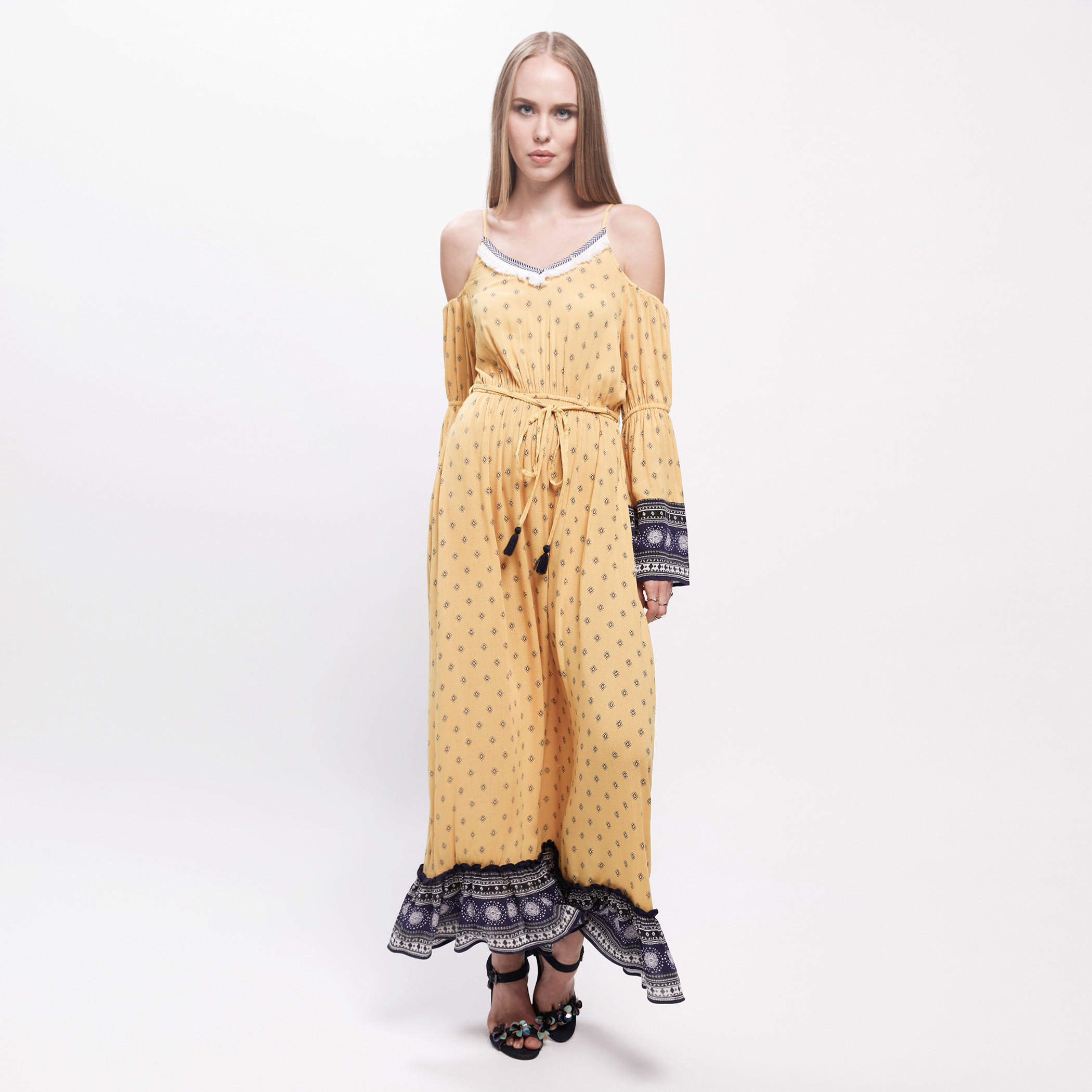 Printed Maxi Dress with Long Sleeves-women-clothing-dresses-image-1