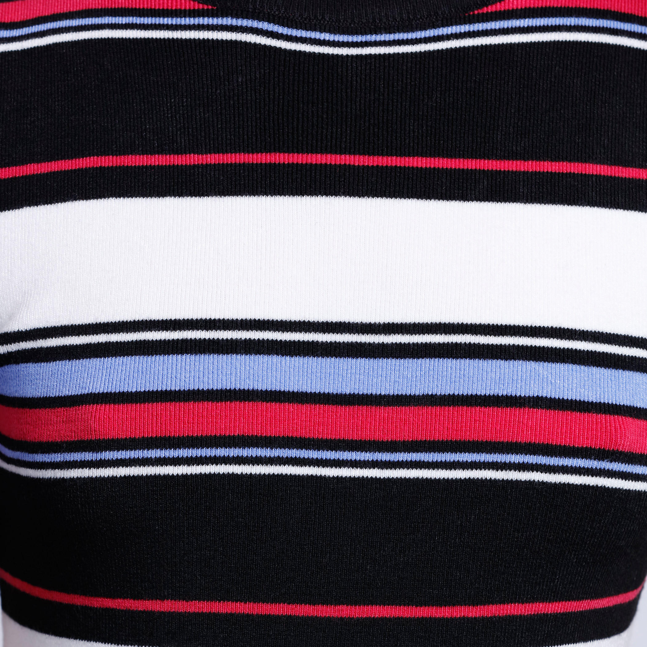 Striped Cold Shoulder Dress with High Neck-women-clothing-dresses-image-4