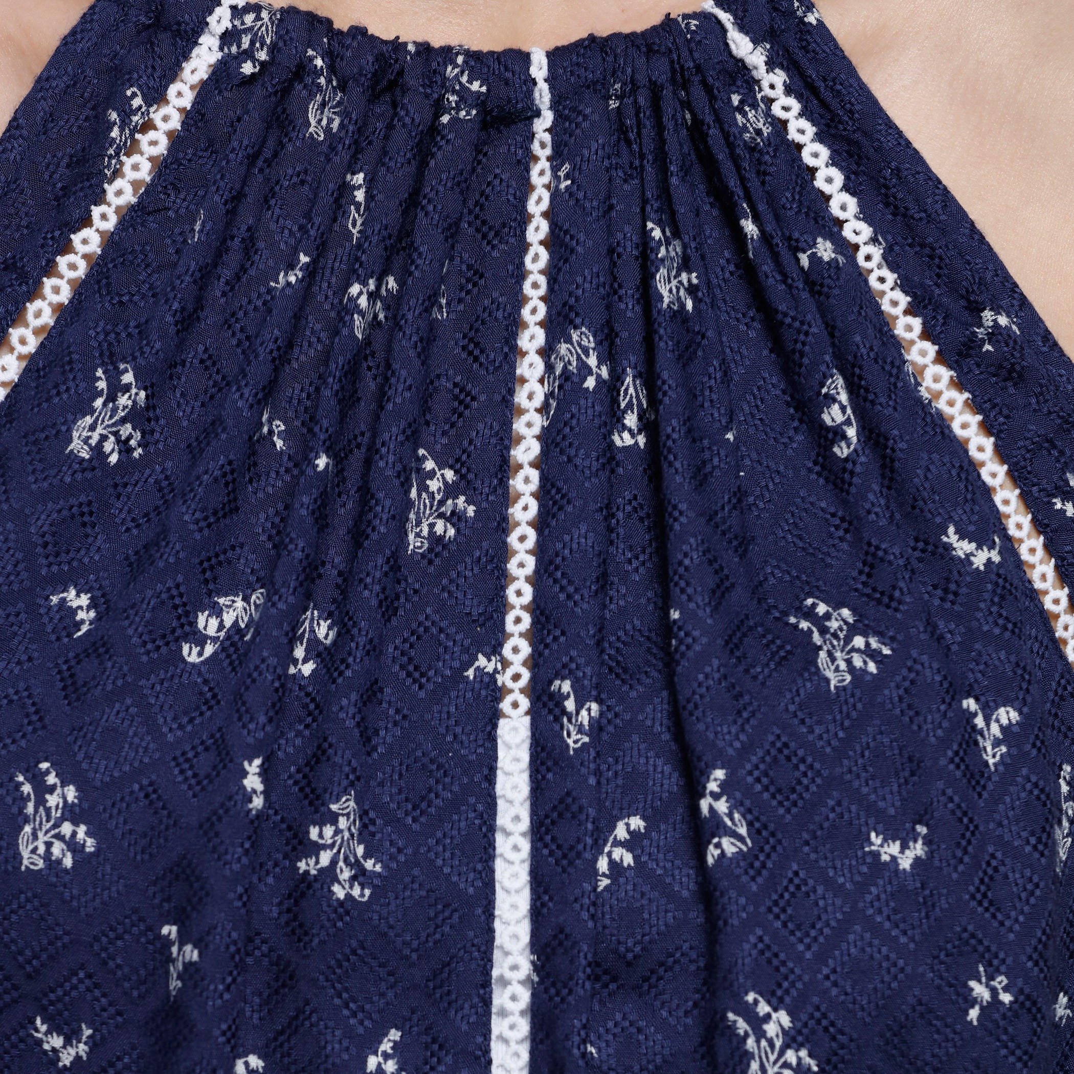 Printed Bubble Trim Top with Tie Up Back-women-clothing-shirtsandblouses-blouses-image-4