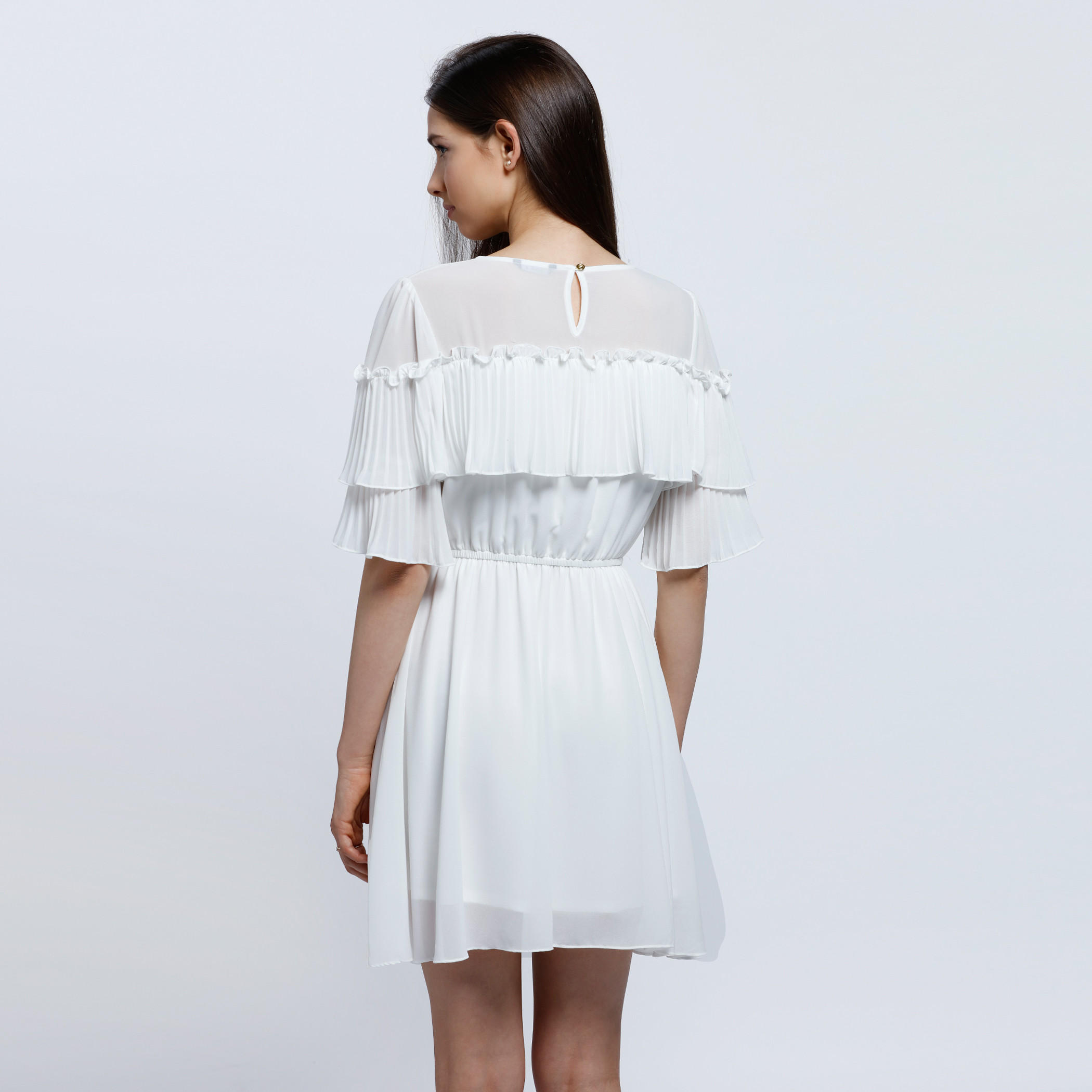 Layered Ruffle Dress Elasticised Waistband-women-clothing-dresses-image-4
