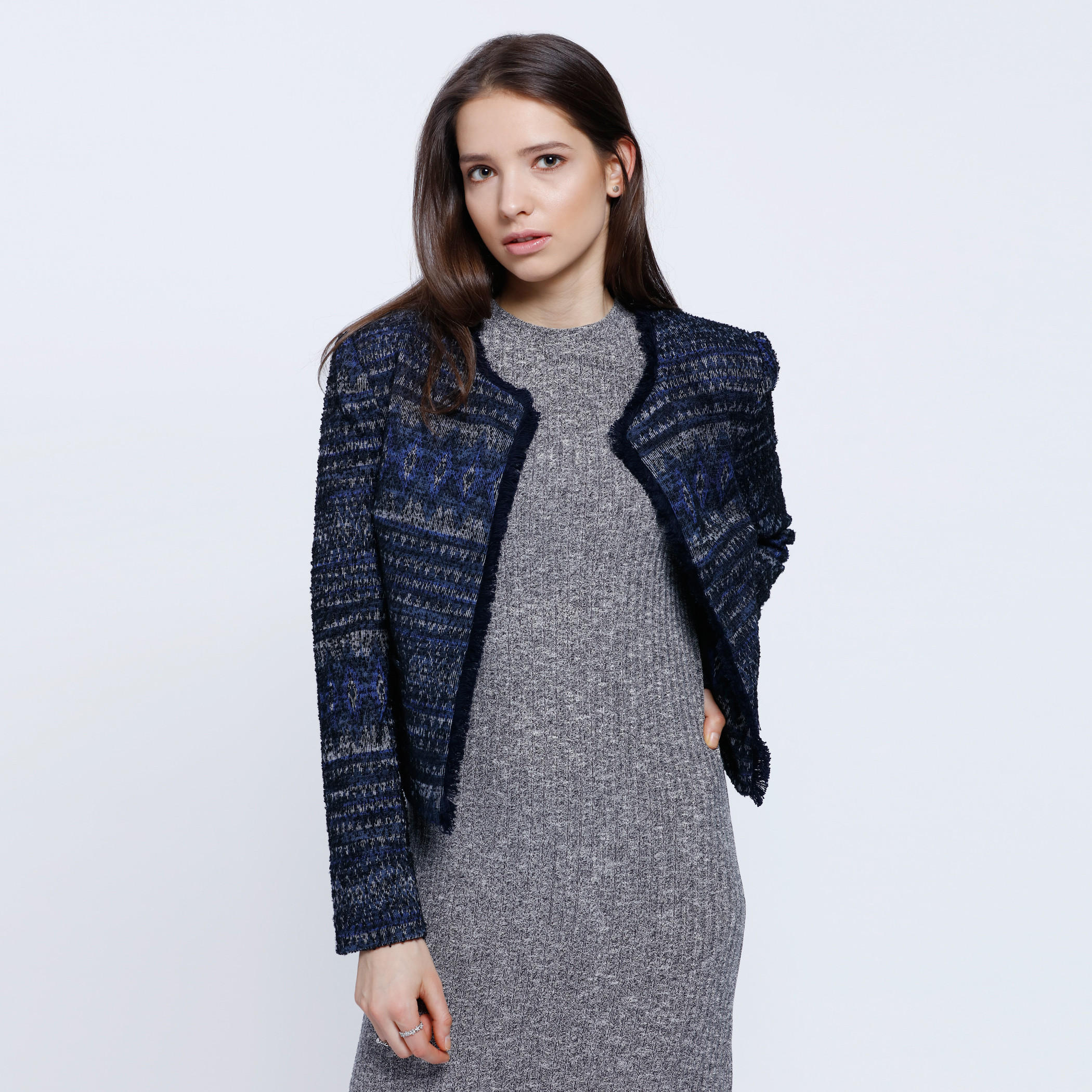 Tweed Chanel Jacket with Long Sleeves-women-winterwear-coatsandjackets-jackets-image-1