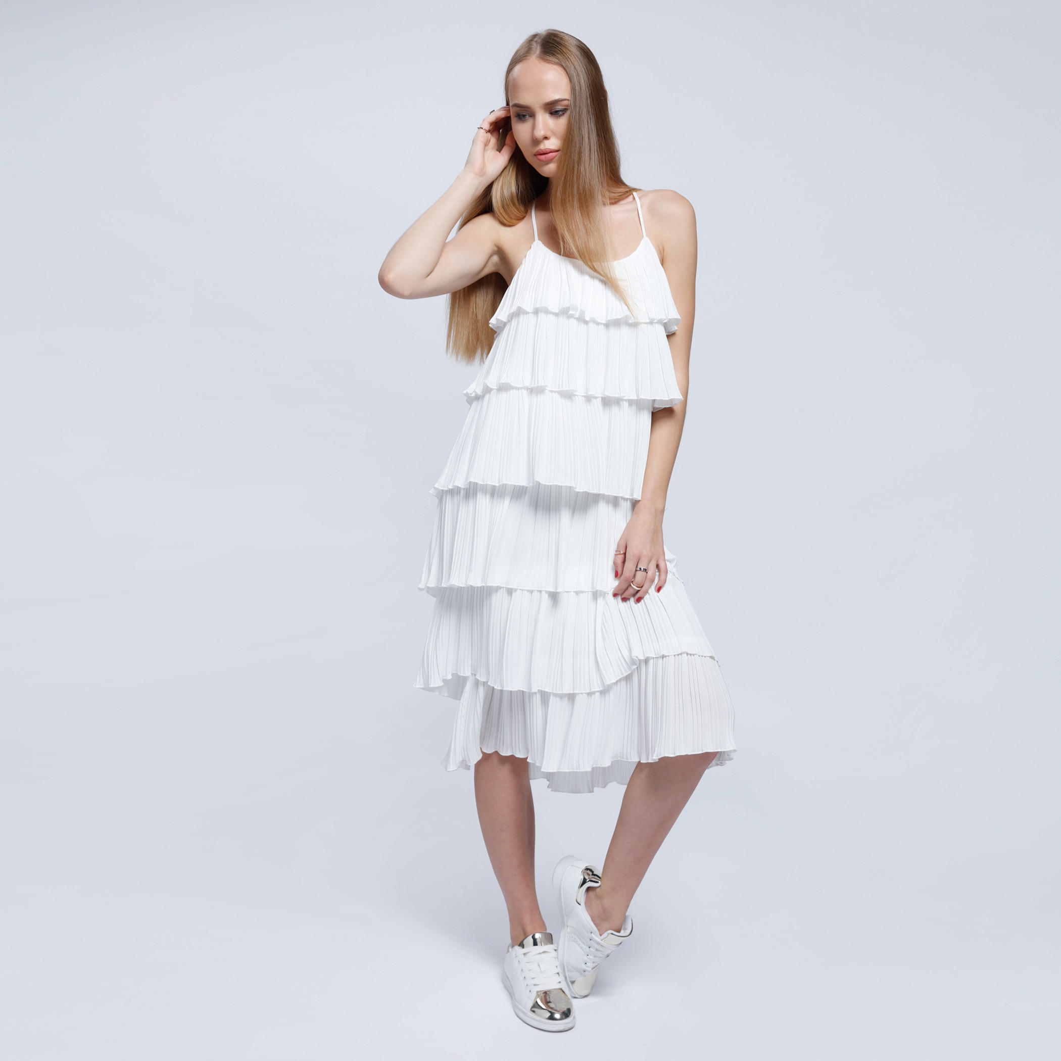 Midi Layer Dress with Spaghetti Strap-women-clothing-dresses-image-5