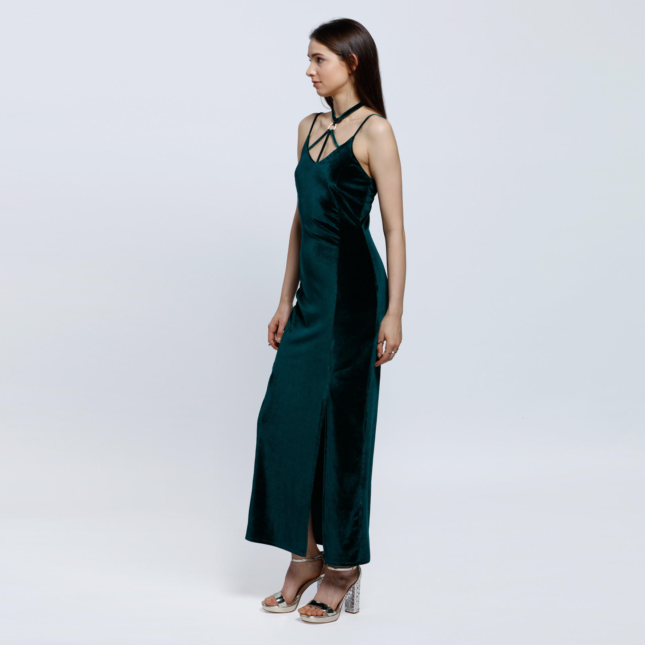 Strappy Choker Neck Detail Maxi Dress-women-clothing-dresses-image-3