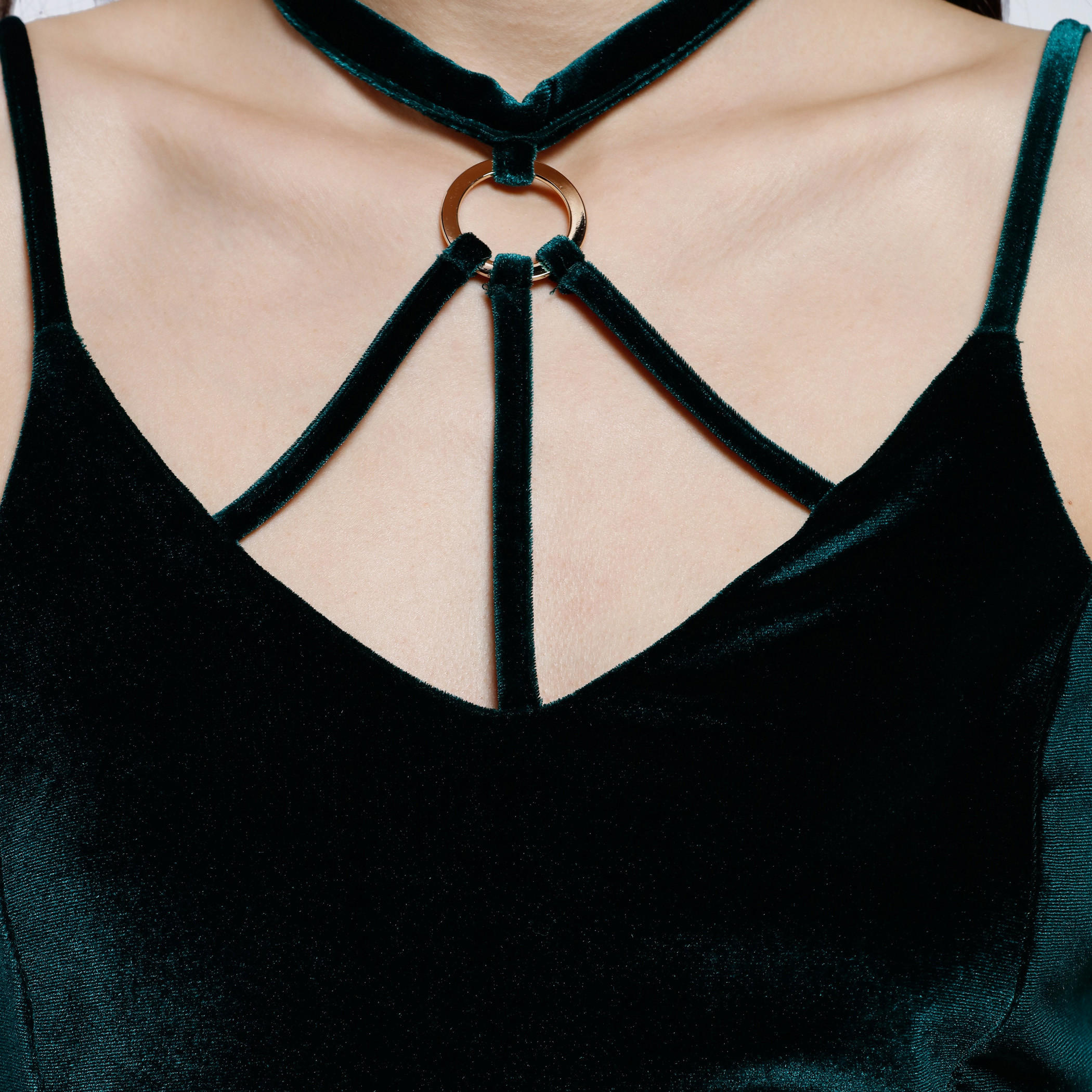 Strappy Choker Neck Detail Maxi Dress-women-clothing-dresses-image-4
